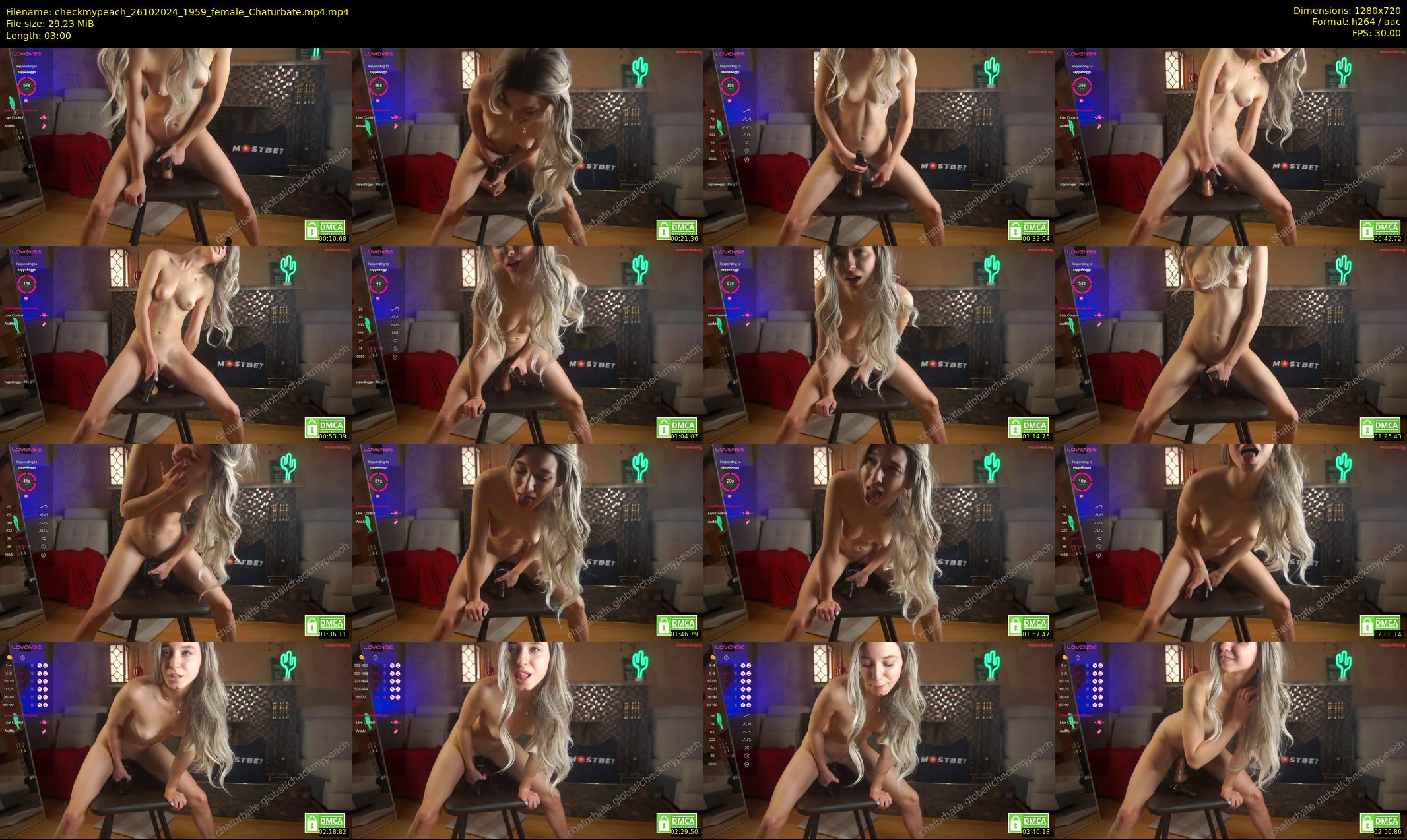 checkmypeach — 3 minute Chaturbate female cam show recording, 720p, Oct 26, 2024