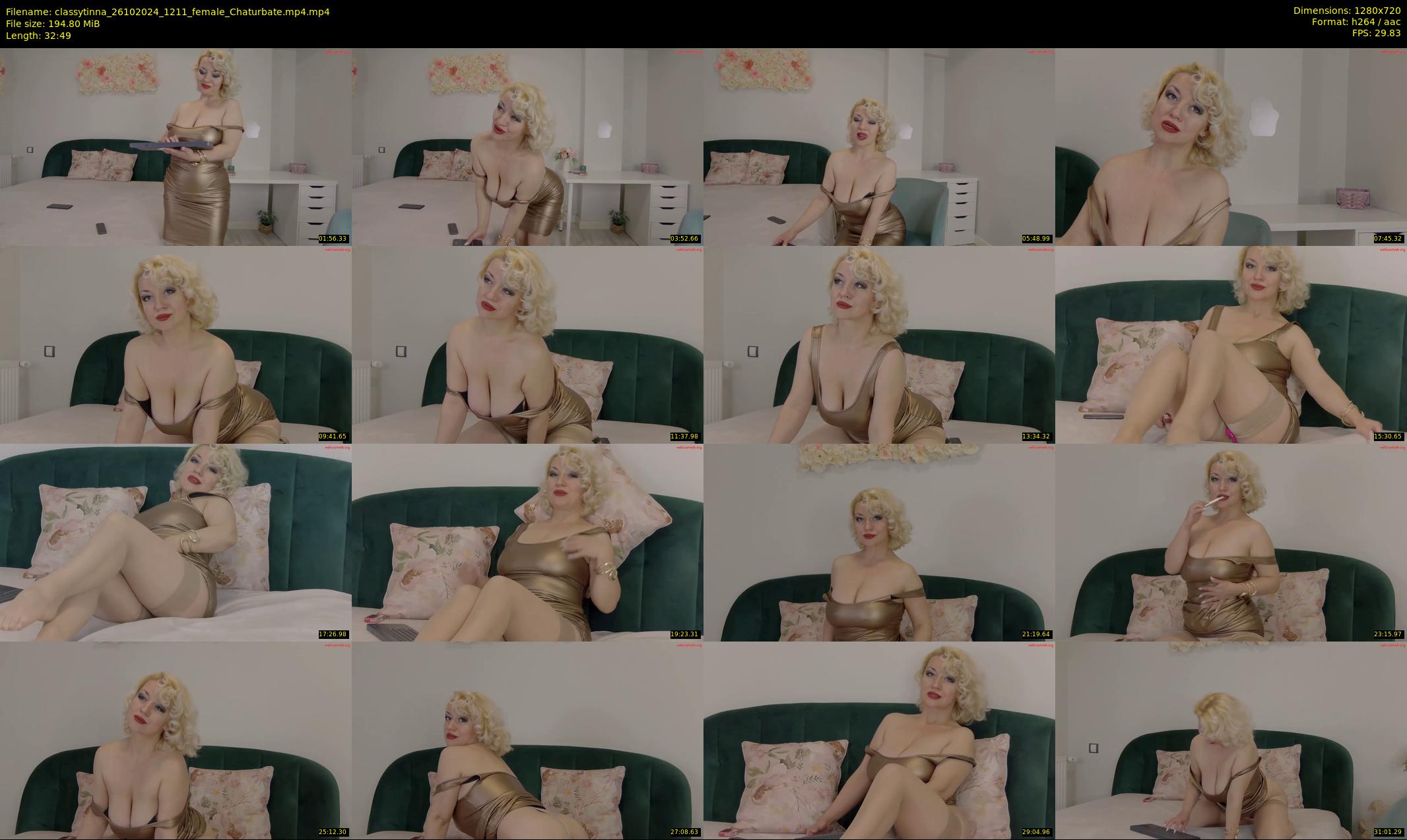 classytinna — 33 minute Chaturbate female cam show recording, 720p, Oct 26, 2024