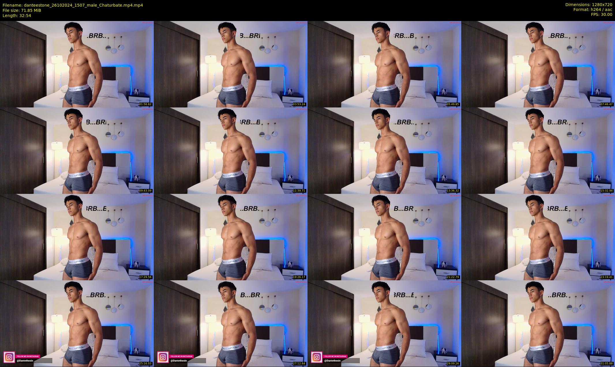 danteestone — 33 minute Chaturbate male cam show recording, 720p, Oct 26, 2024