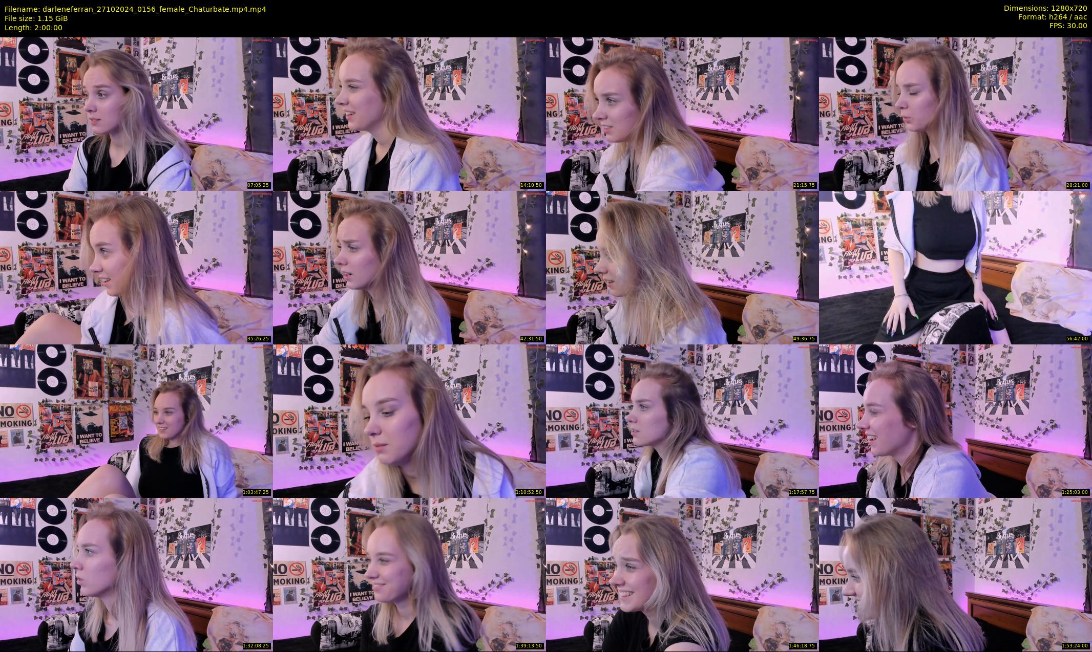 darleneferran — 120 minute Chaturbate female cam show recording, 720p, Oct 27, 2024