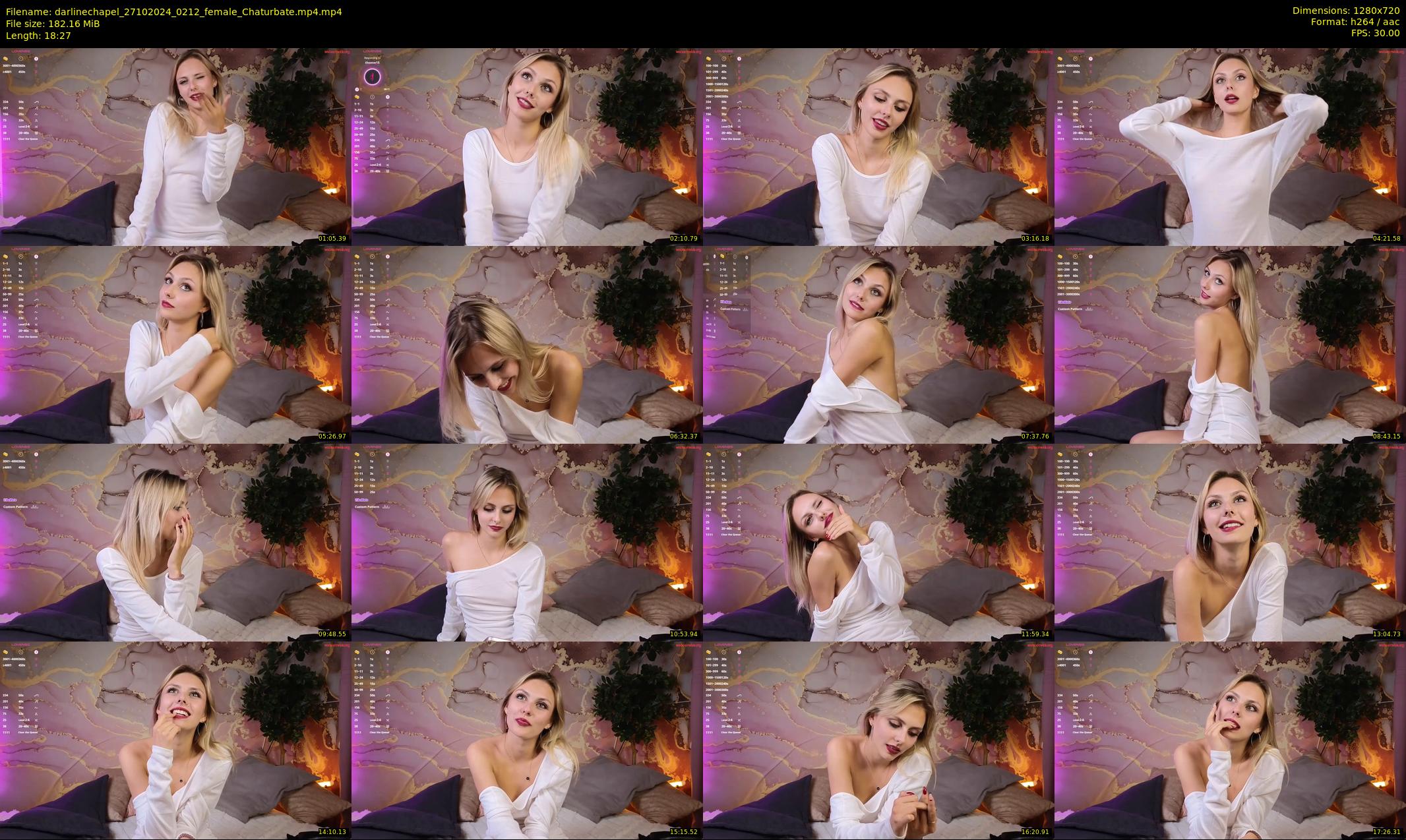 darlinechapel — 19 minute Chaturbate female cam show recording, 720p, Oct 27, 2024