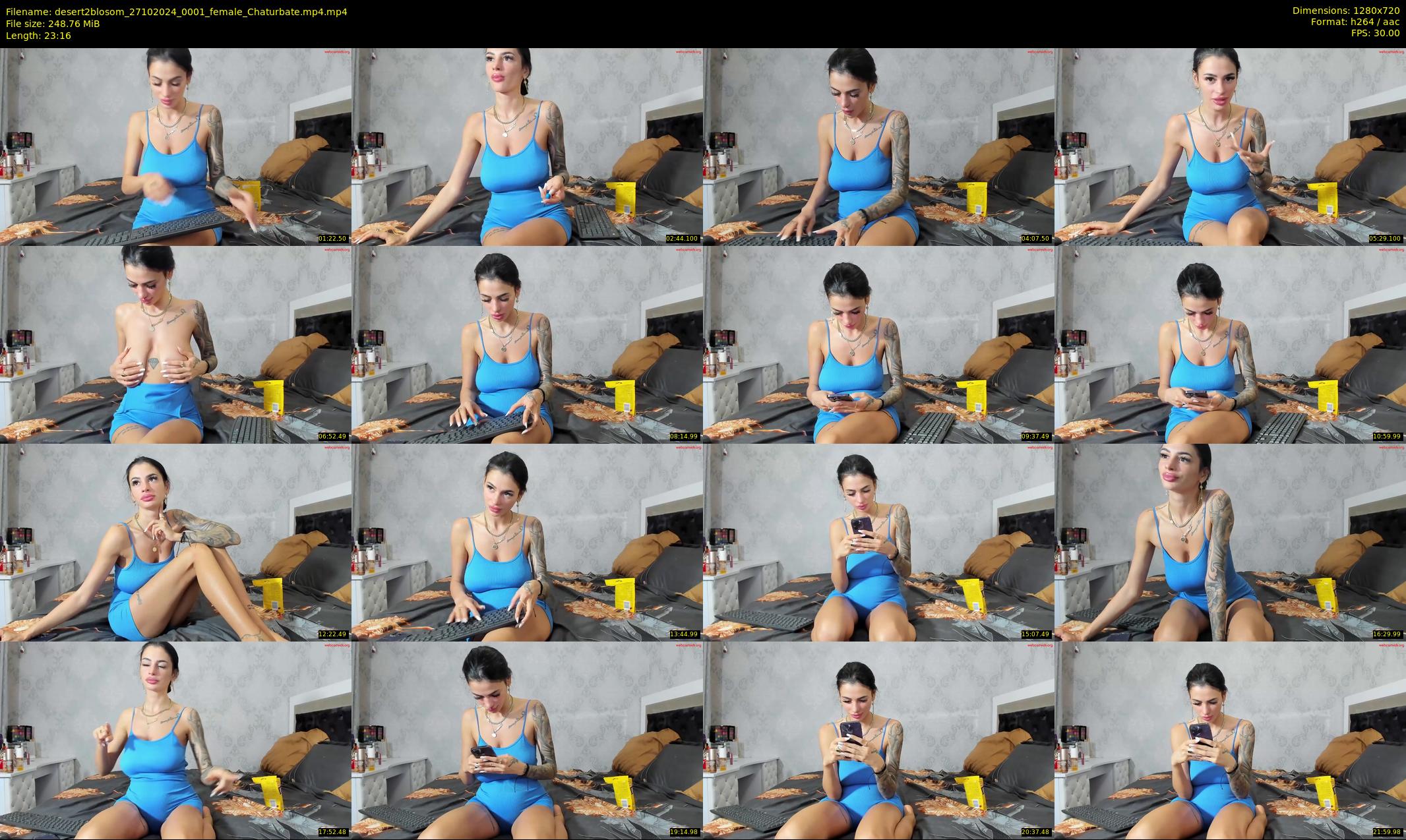 desert2blosom — 24 minute Chaturbate female cam show recording, 720p, Oct 27, 2024