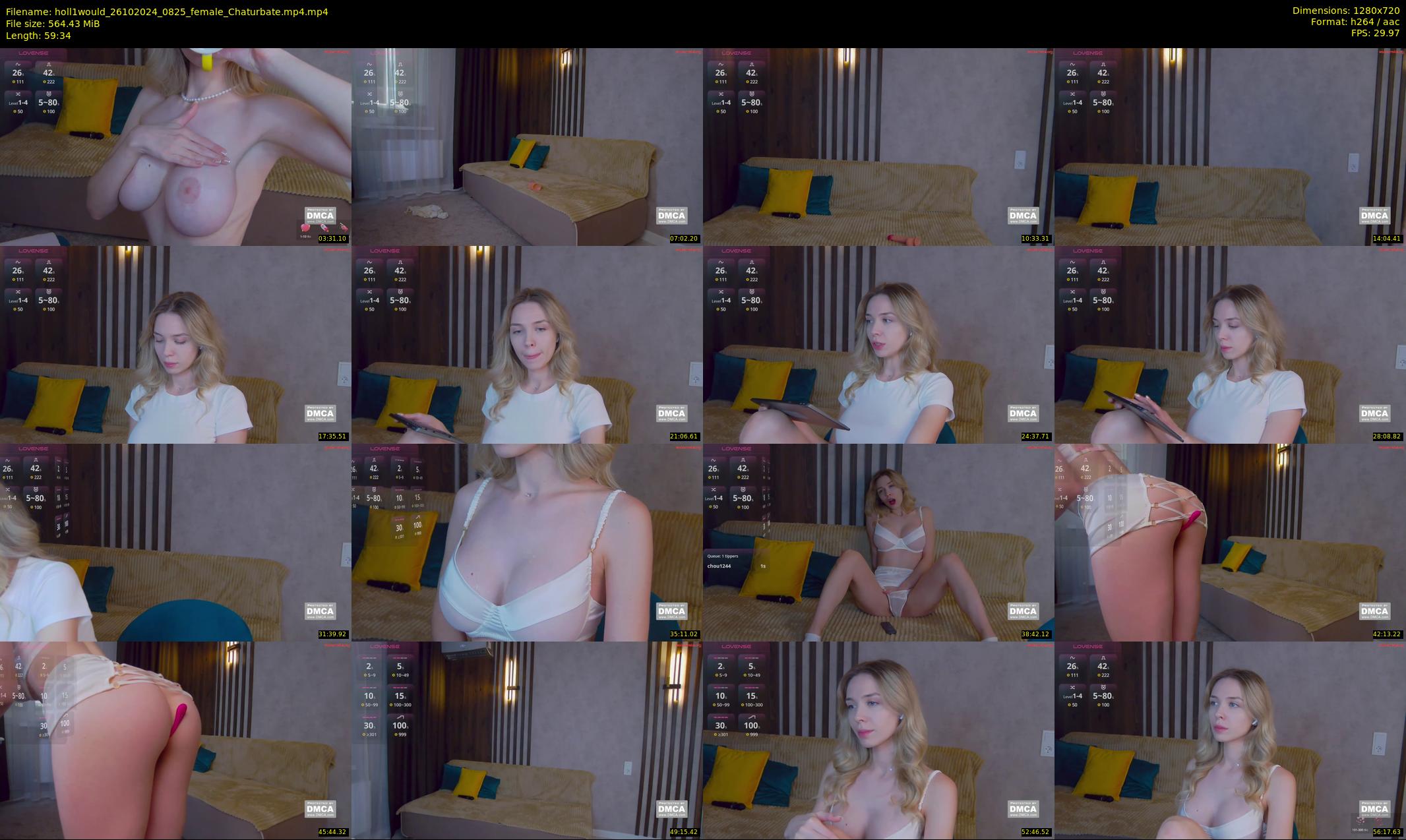 holl1would — 60 minute Chaturbate female cam show recording, 720p, Oct 26, 2024