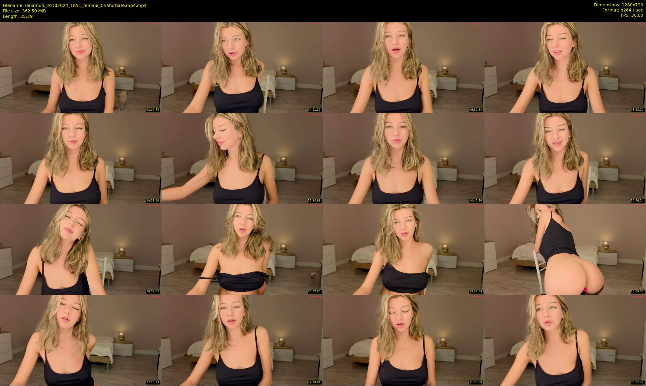 lenamuti — 36 minute Chaturbate female cam show recording, 720p, Oct 26, 2024