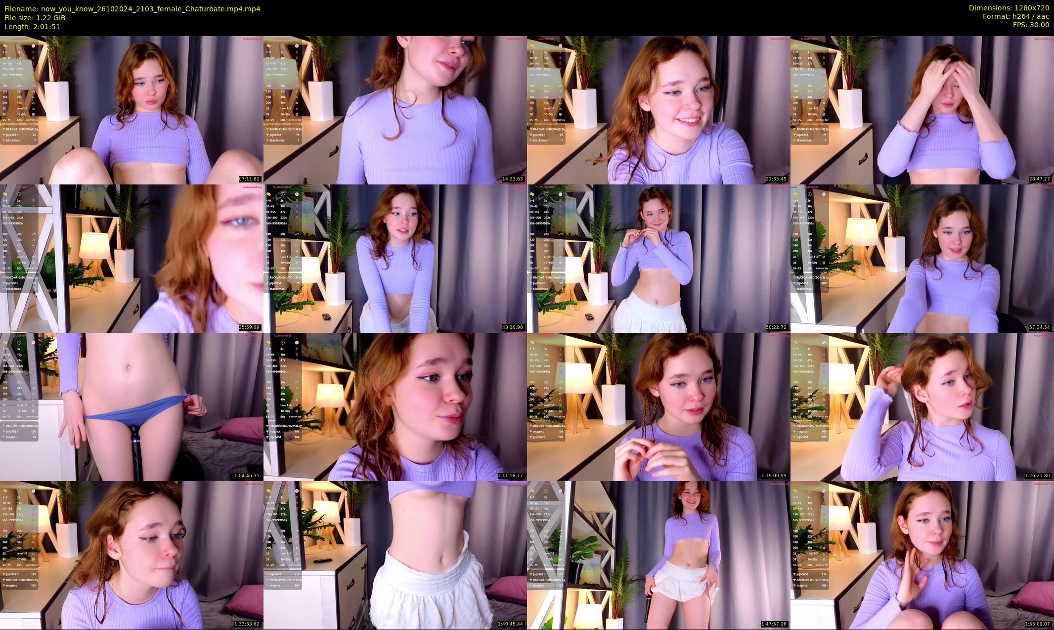 now_you_know — 122 minute Chaturbate female cam show recording, 720p, Oct 26, 2024