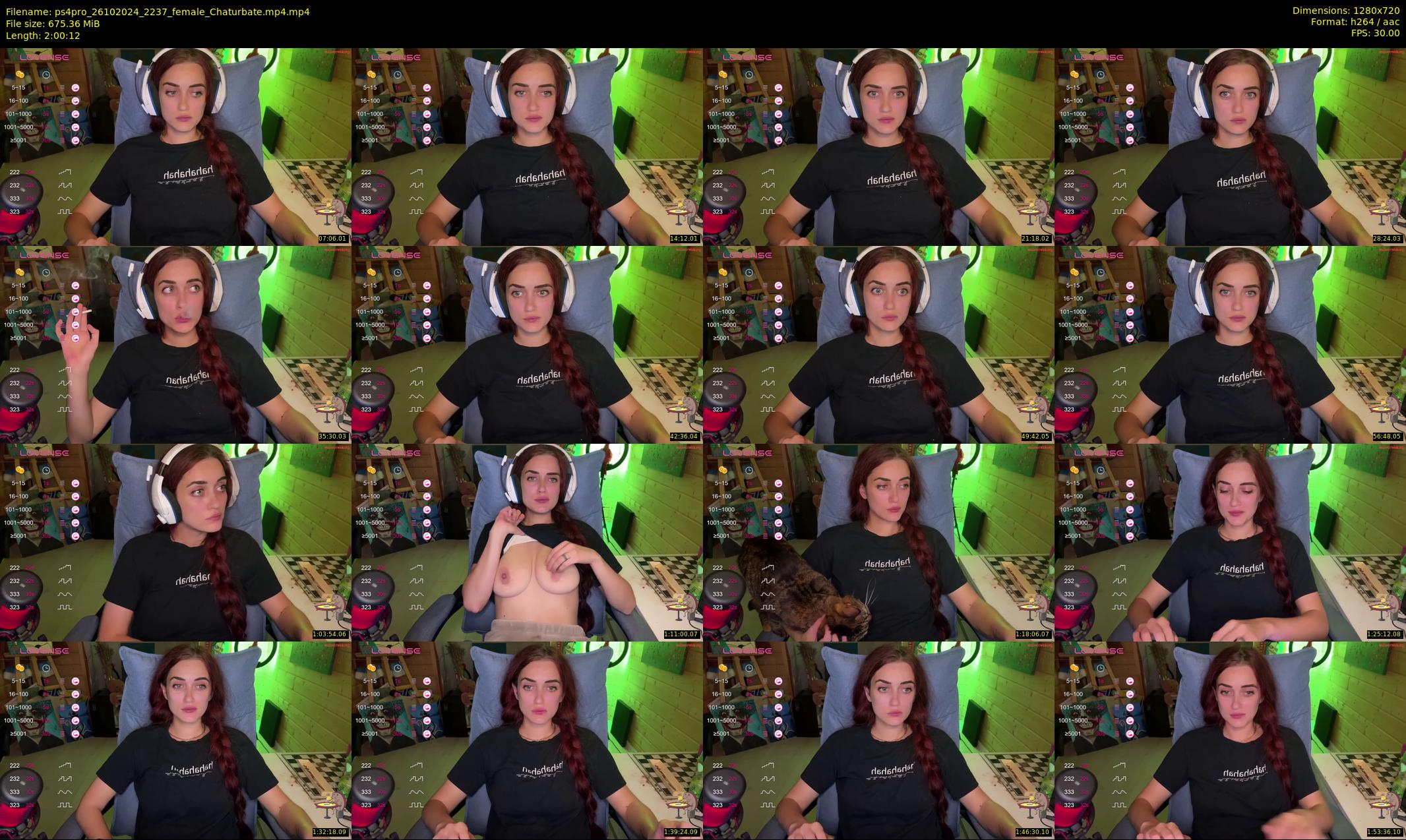 ps4pro — 121 minute Chaturbate female cam show recording, 720p, Oct 26, 2024