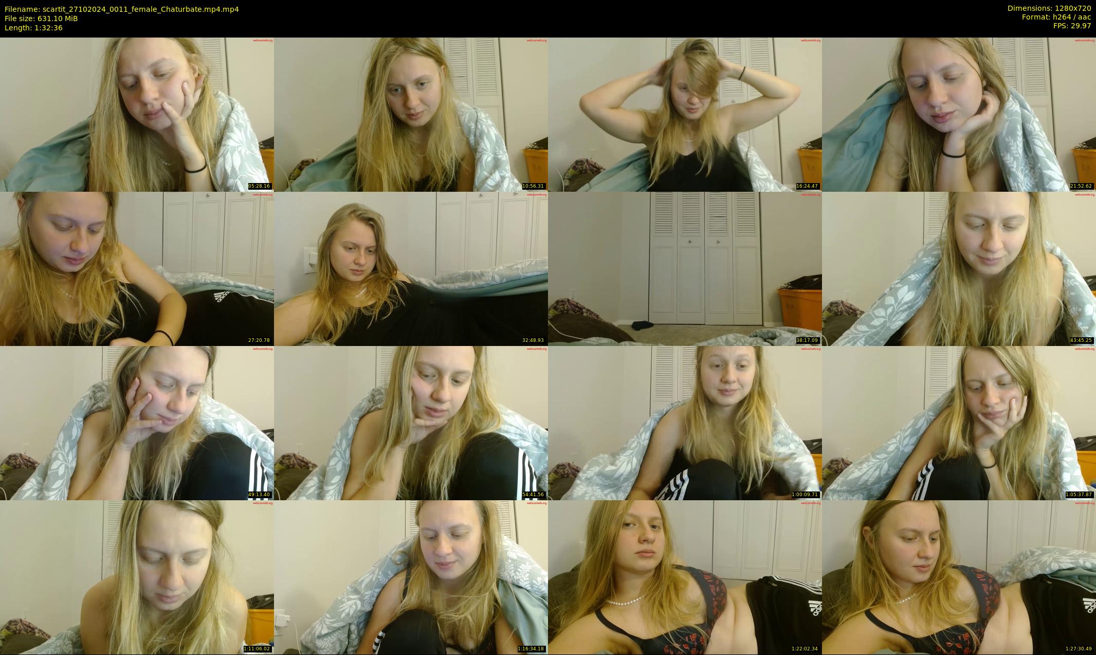 scartit — 93 minute Chaturbate female cam show recording, 720p, Oct 27, 2024