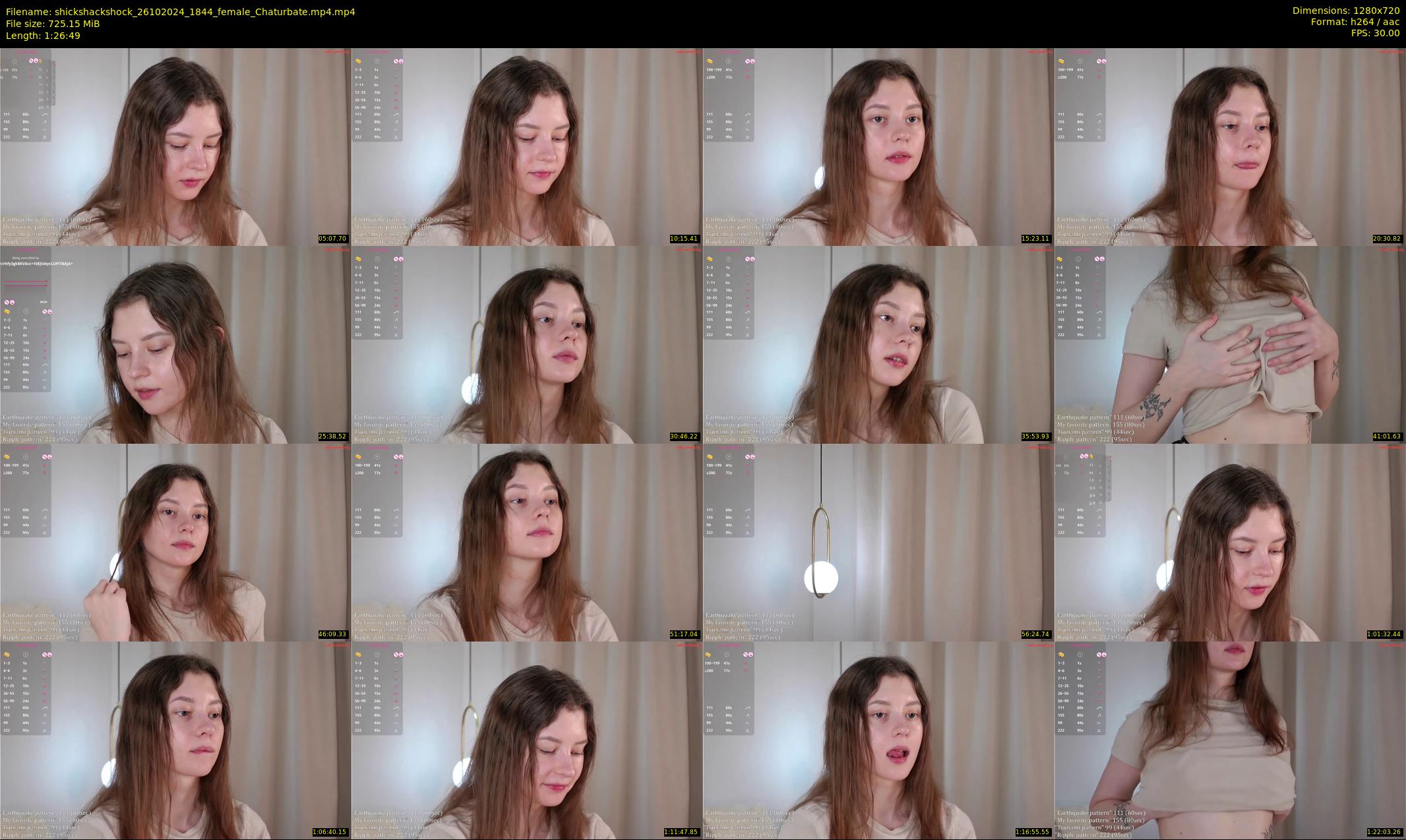 shickshackshock — 87 minute Chaturbate female cam show recording, 720p, Oct 26, 2024