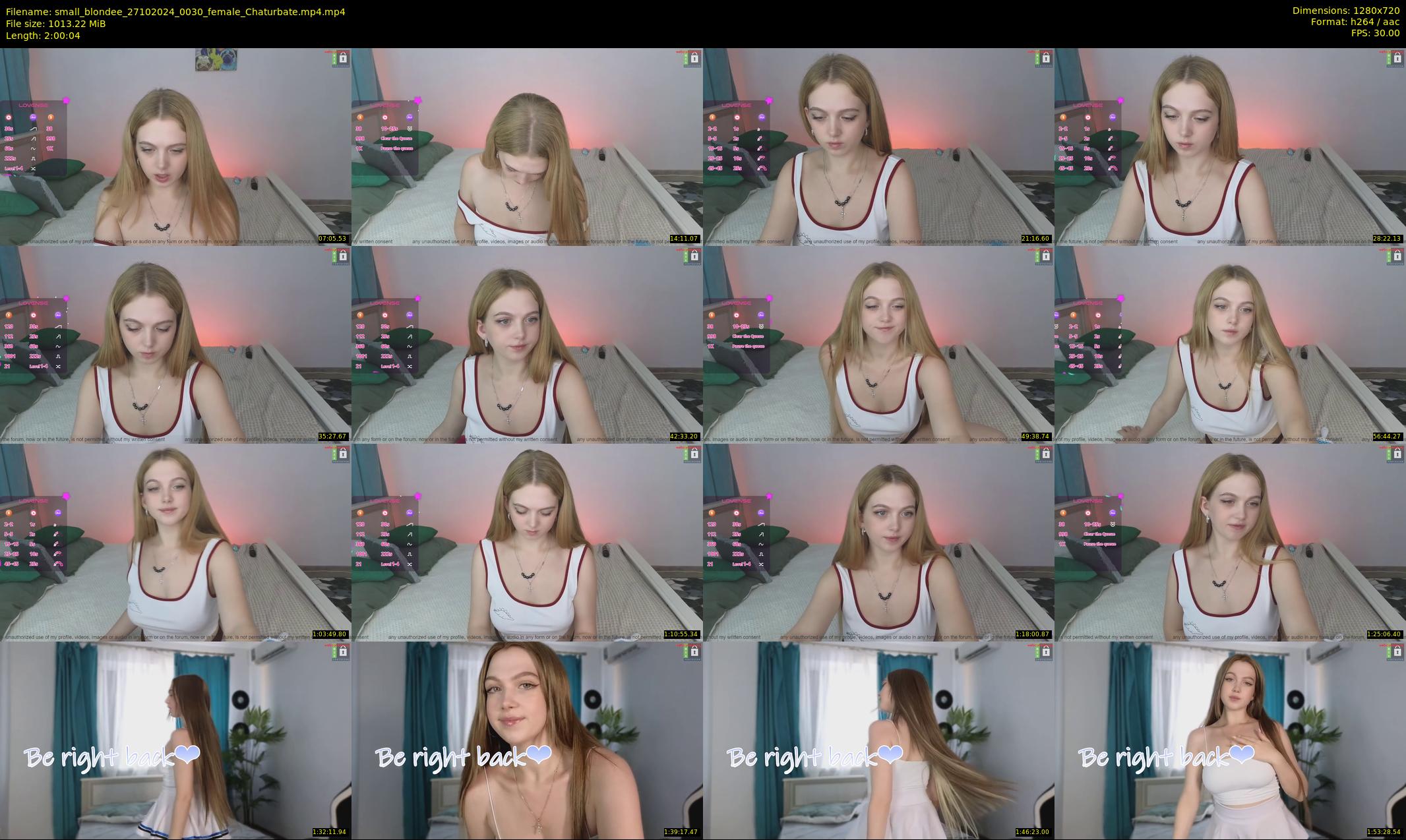 small_blondee — 121 minute Chaturbate female cam show recording, 720p, Oct 27, 2024
