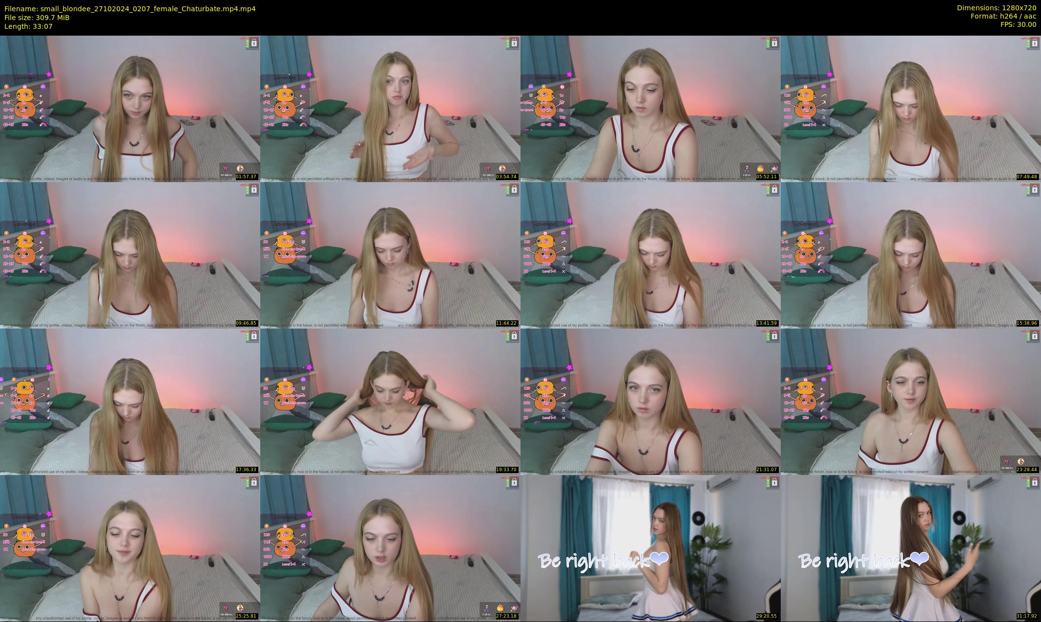 small_blondee — 34 minute Chaturbate female cam show recording, 720p, Oct 27, 2024
