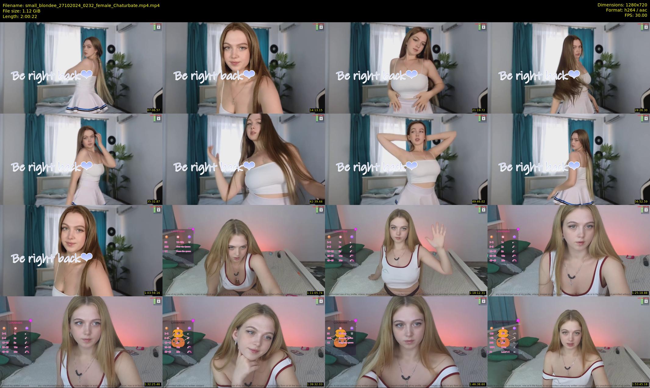 small_blondee — 121 minute Chaturbate female cam show recording, 720p, Oct 27, 2024