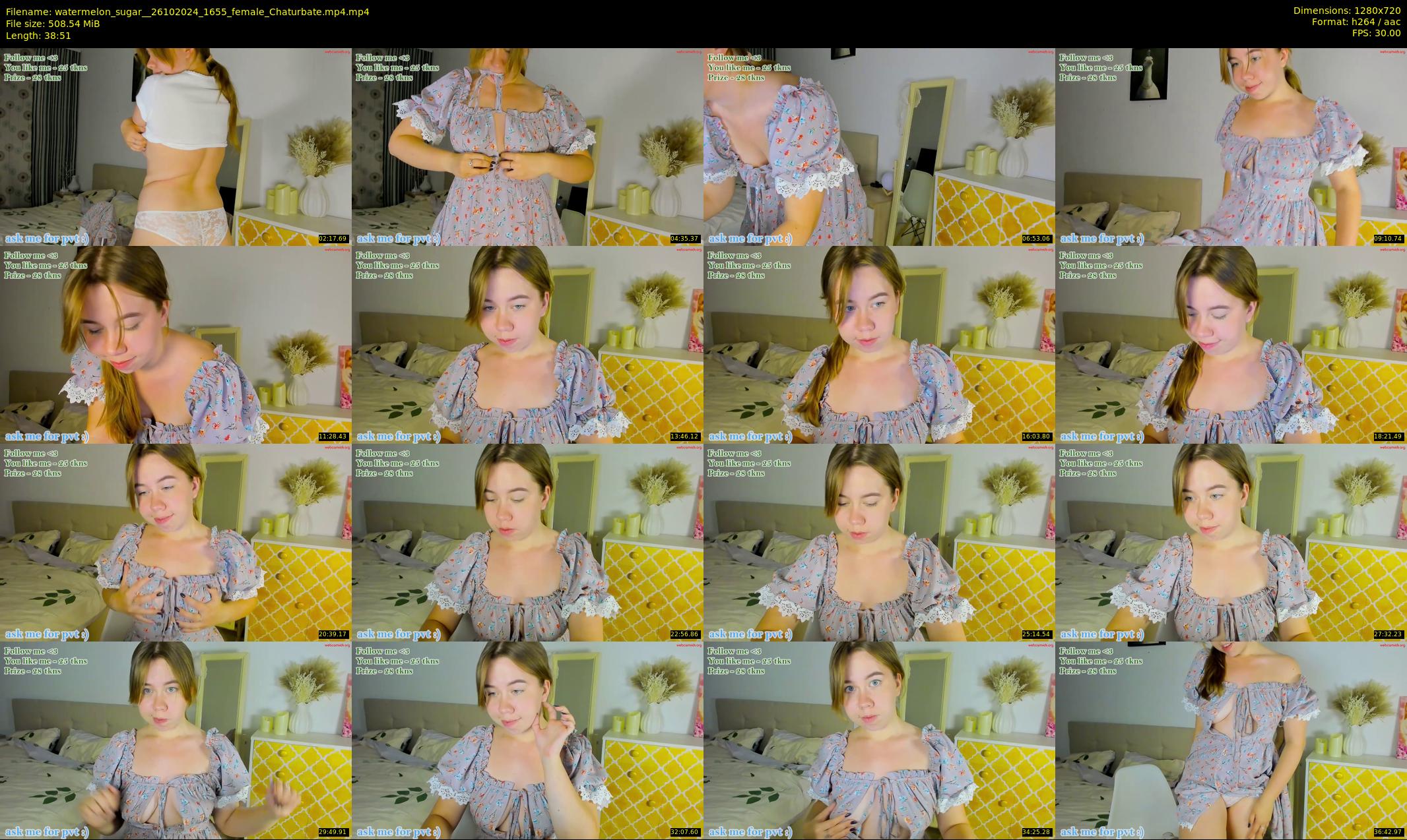watermelon_sugar_ — 39 minute Chaturbate female cam show recording, 720p, Oct 26, 2024