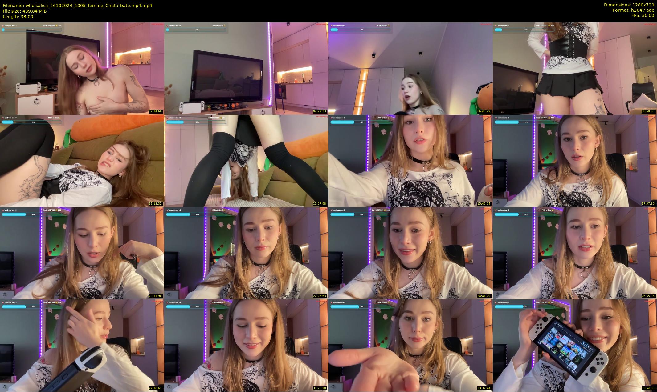 whoisalisa — 38 minute Chaturbate female cam show recording, 720p, Oct 26, 2024