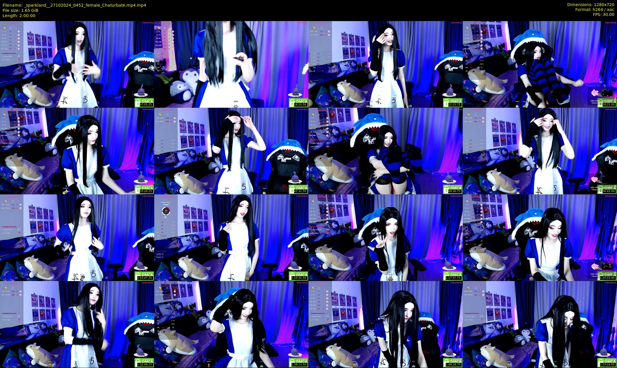 _sparkland_ — 120 minute Chaturbate female cam show recording, 720p, Oct 27, 2024