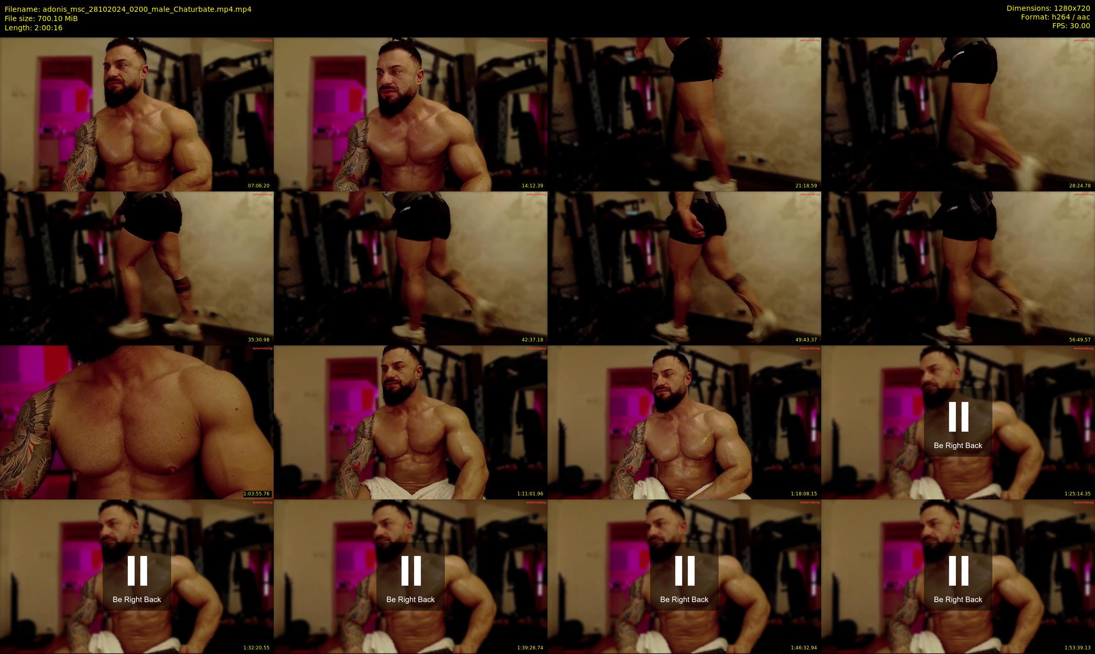 adonis_msc — 121 minute Chaturbate male cam show recording, 720p, Oct 28, 2024