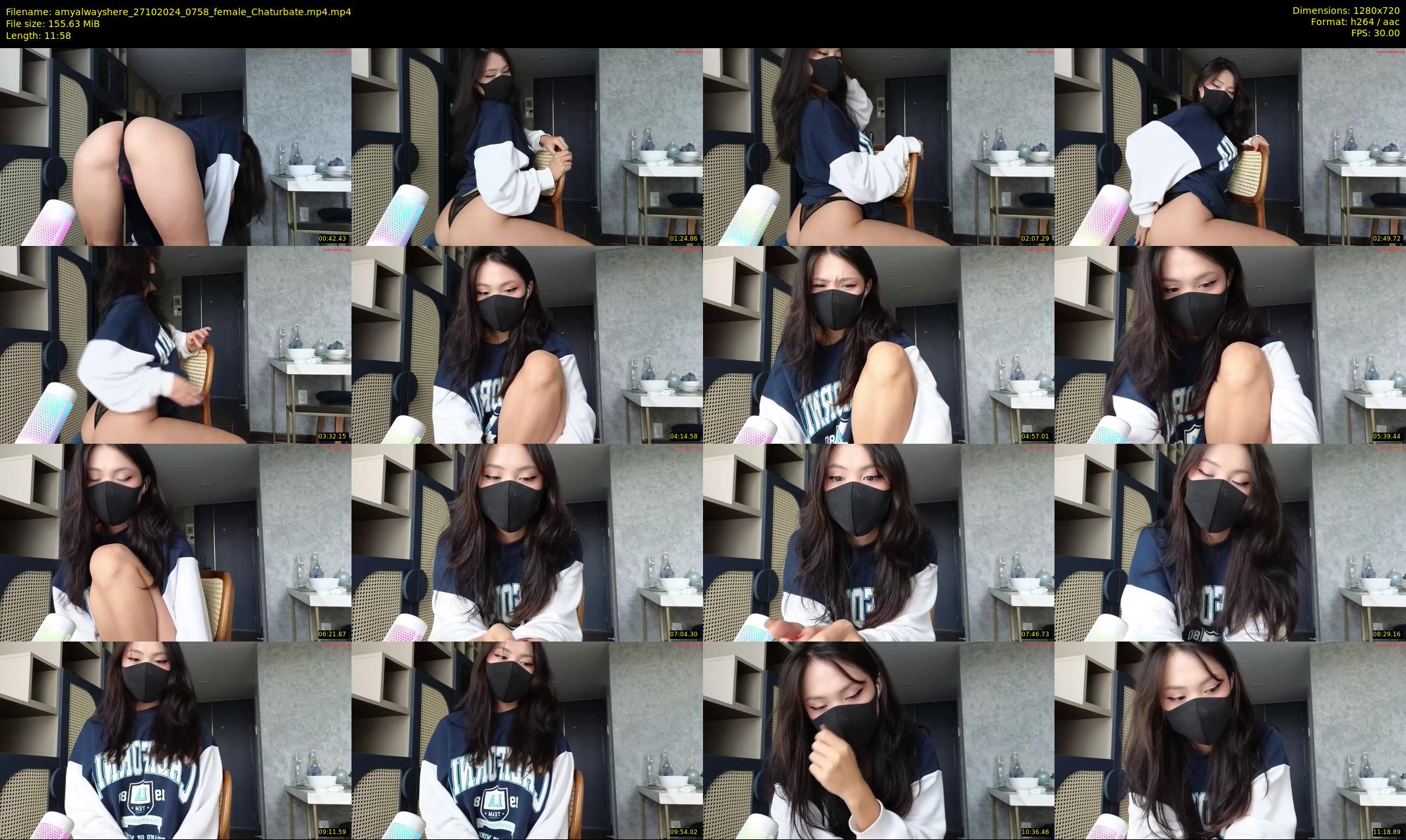 amyalwayshere — 12 minute Chaturbate female cam show recording, 720p, Oct 27, 2024