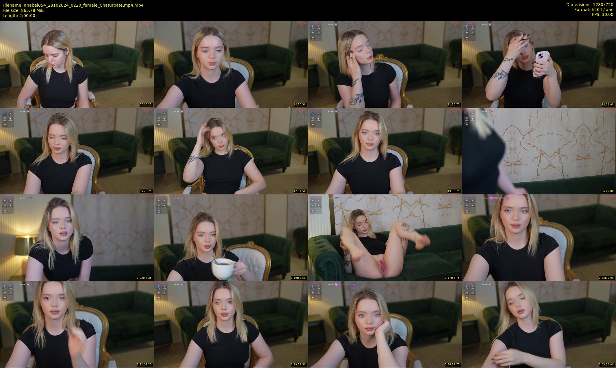 anabel054 — 120 minute Chaturbate female cam show recording, 720p, Oct 28, 2024