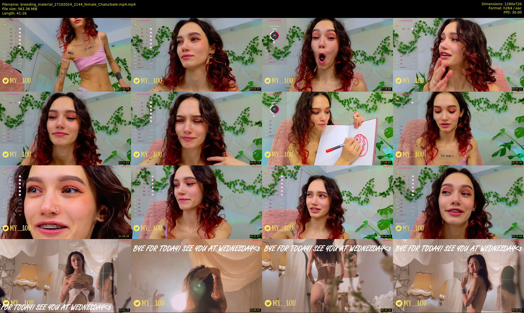 breeding_material — 42 minute Chaturbate female cam show recording, 720p, Oct 27, 2024