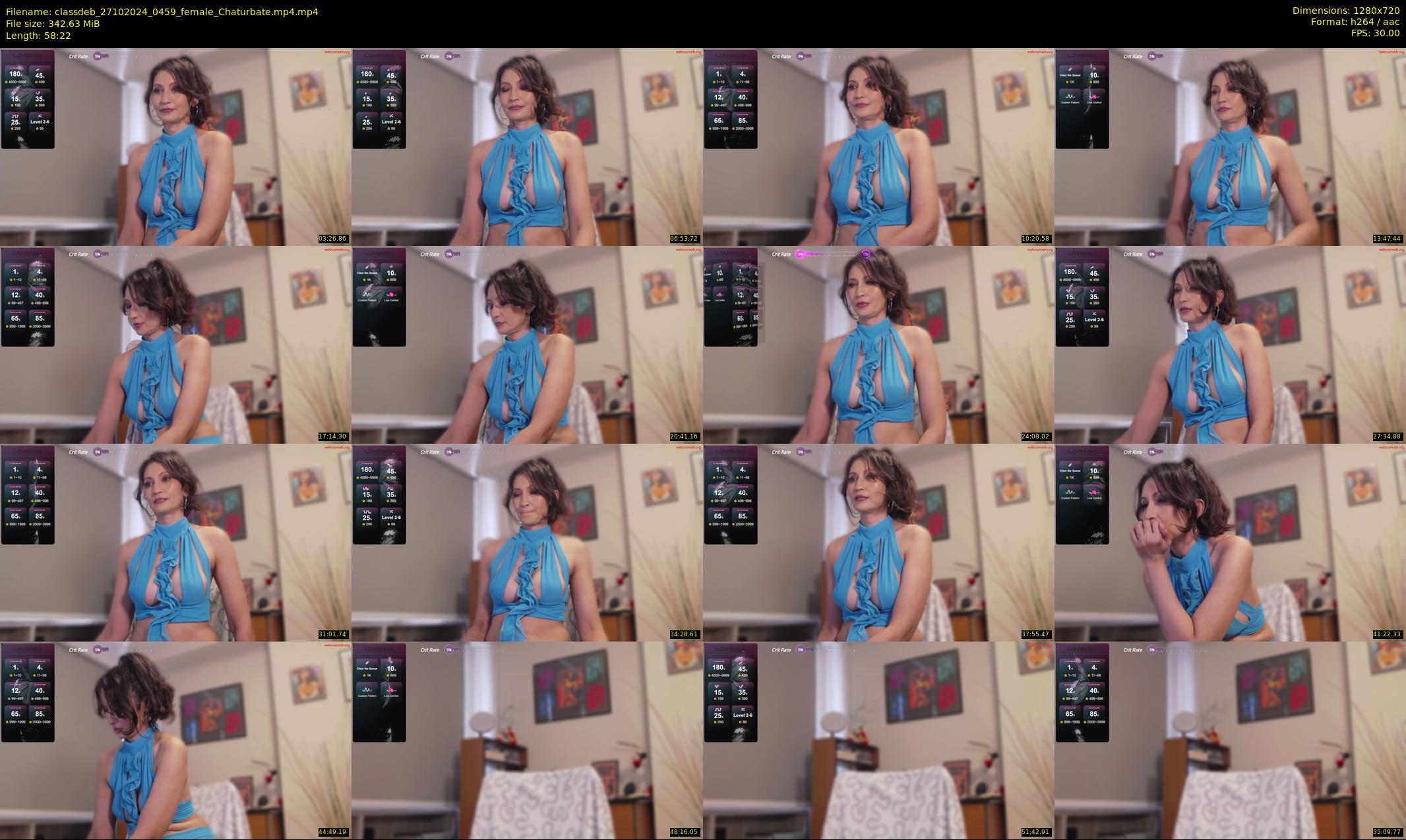 classdeb — 59 minute Chaturbate female cam show recording, 720p, Oct 27, 2024