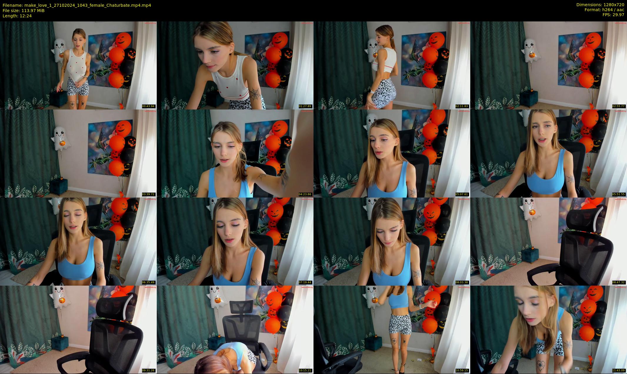make_love_1 — 13 minute Chaturbate female cam show recording, 720p, Oct 27, 2024
