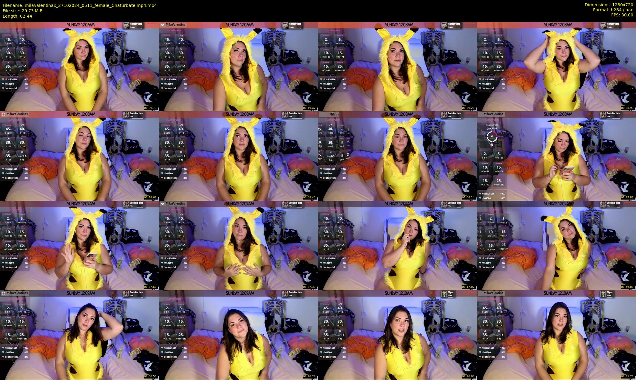milavalentinax — 3 minute Chaturbate female cam show recording, 720p, Oct 27, 2024