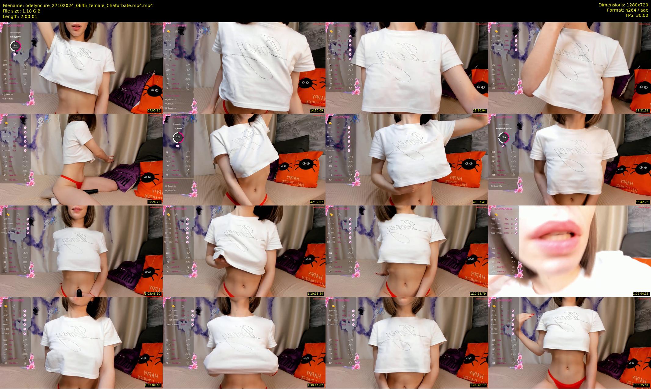 odelyncure — 121 minute Chaturbate female cam show recording, 720p, Oct 27, 2024
