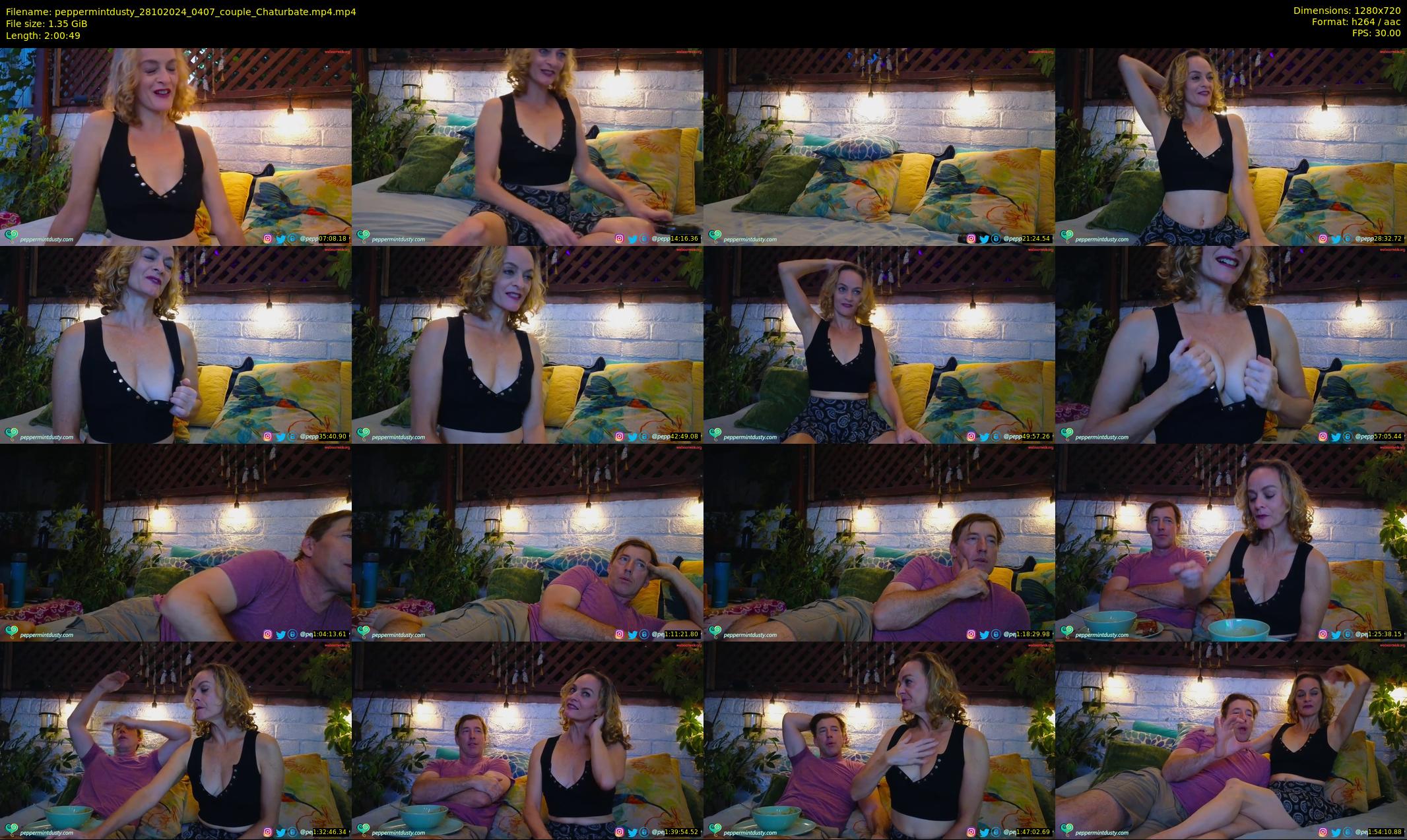 peppermintdusty — 121 minute Chaturbate couple cam show recording, 720p, Oct 28, 2024
