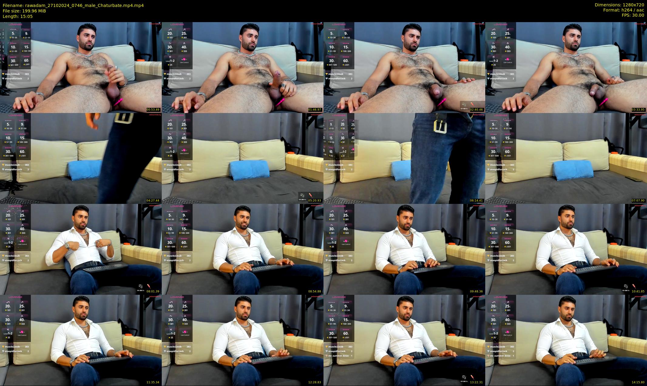 rawadam — 16 minute Chaturbate male cam show recording, 720p, Oct 27, 2024