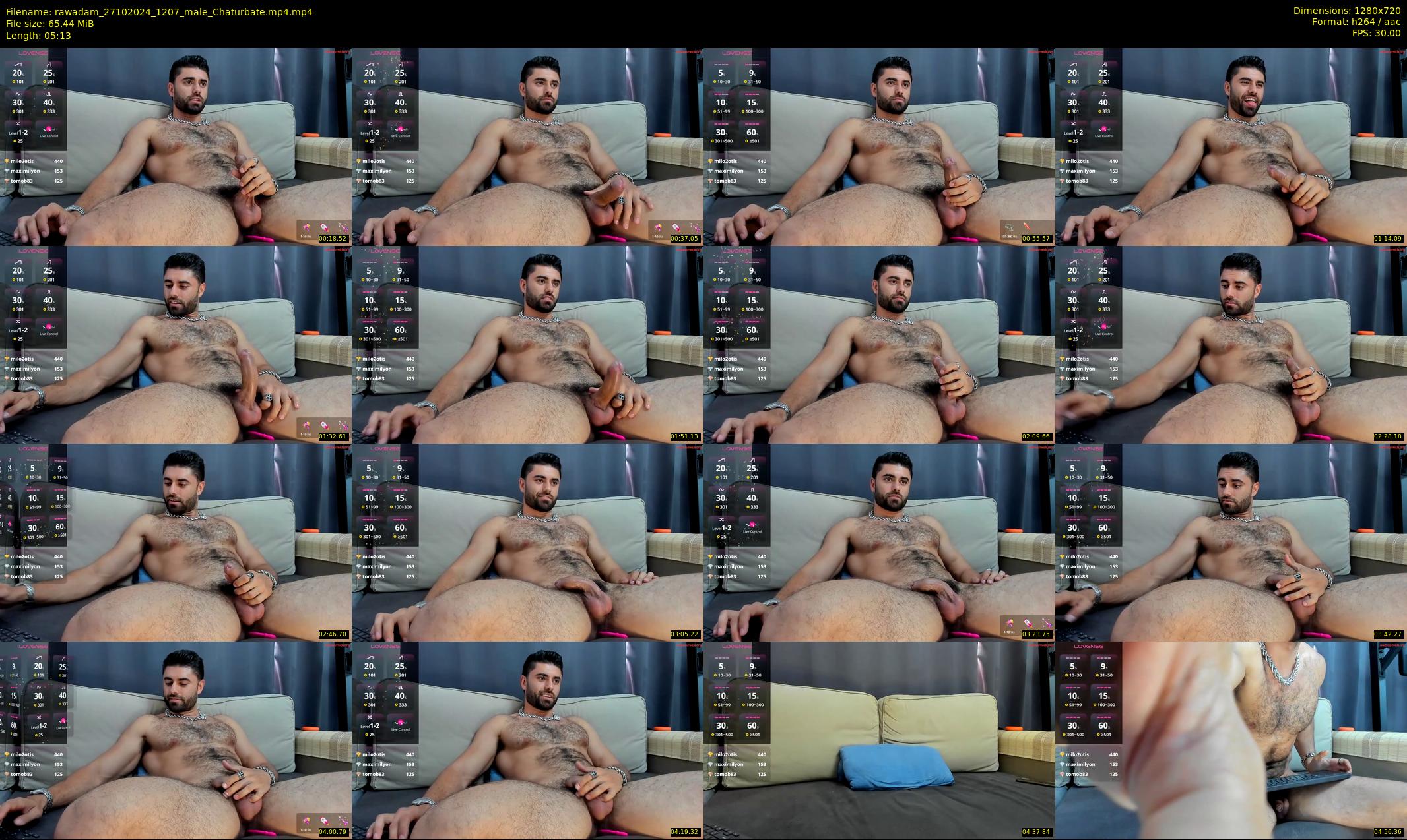 rawadam — 6 minute Chaturbate male cam show recording, 720p, Oct 27, 2024