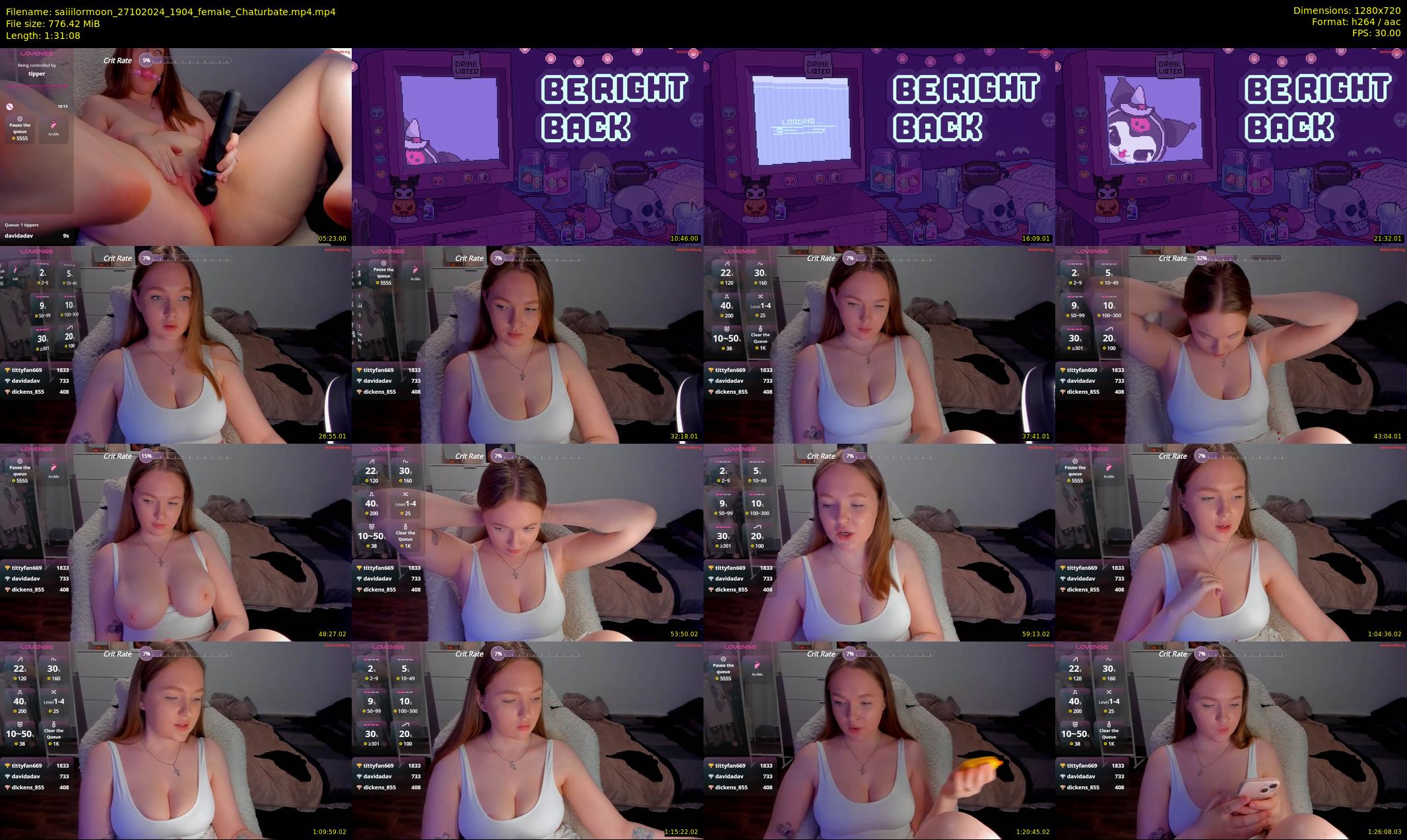 saiiilormoon — 92 minute Chaturbate female cam show recording, 720p, Oct 27, 2024