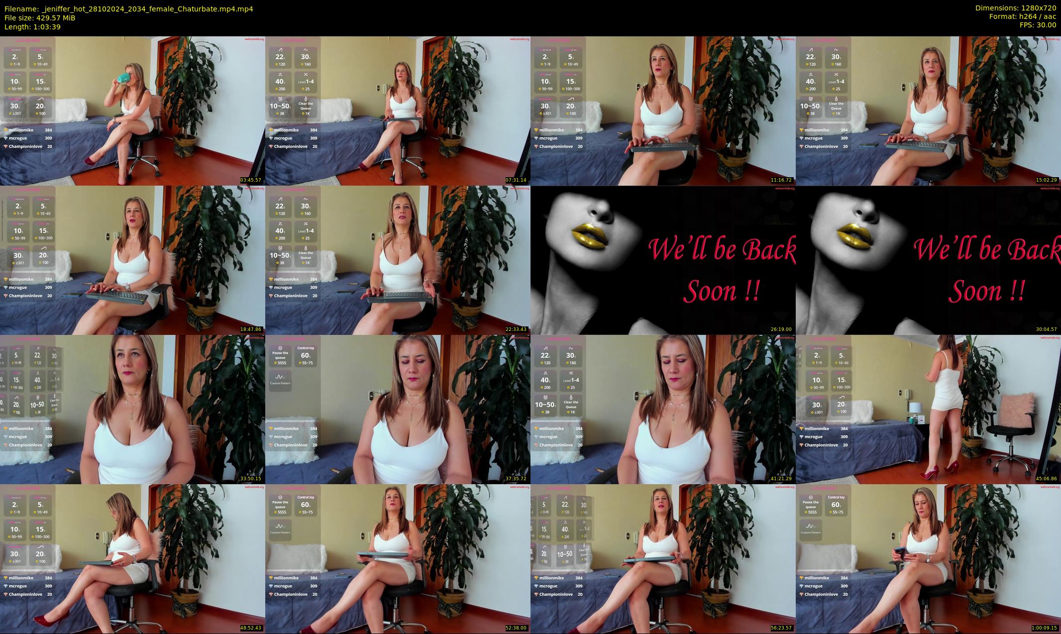 _jeniffer_hot — 64 minute Chaturbate female cam show recording, 720p, Oct 28, 2024