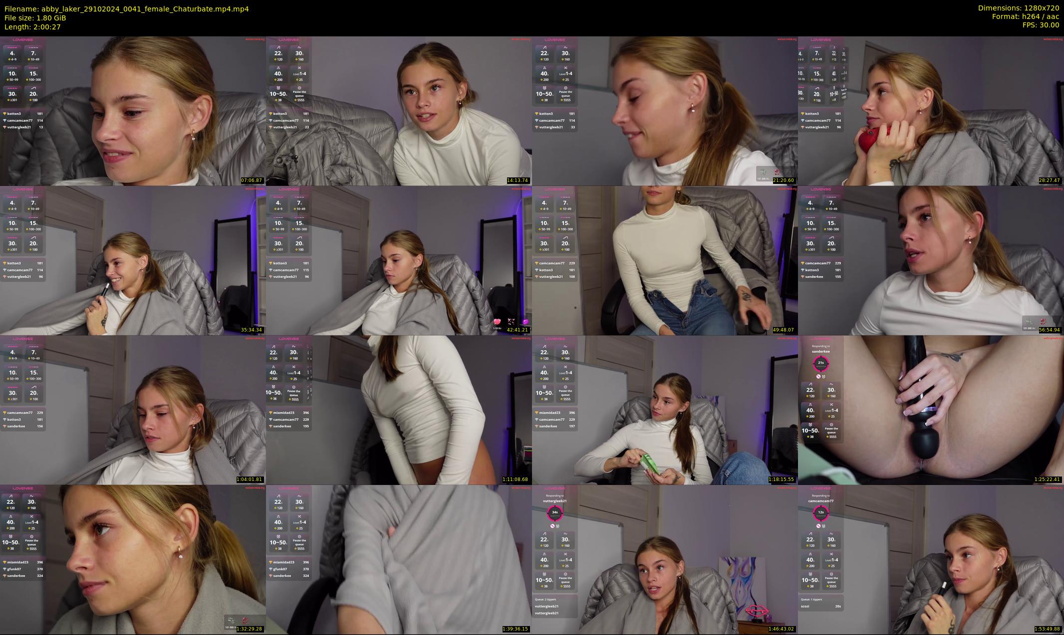 abby_laker — 121 minute Chaturbate female cam show recording, 720p, Oct 29, 2024