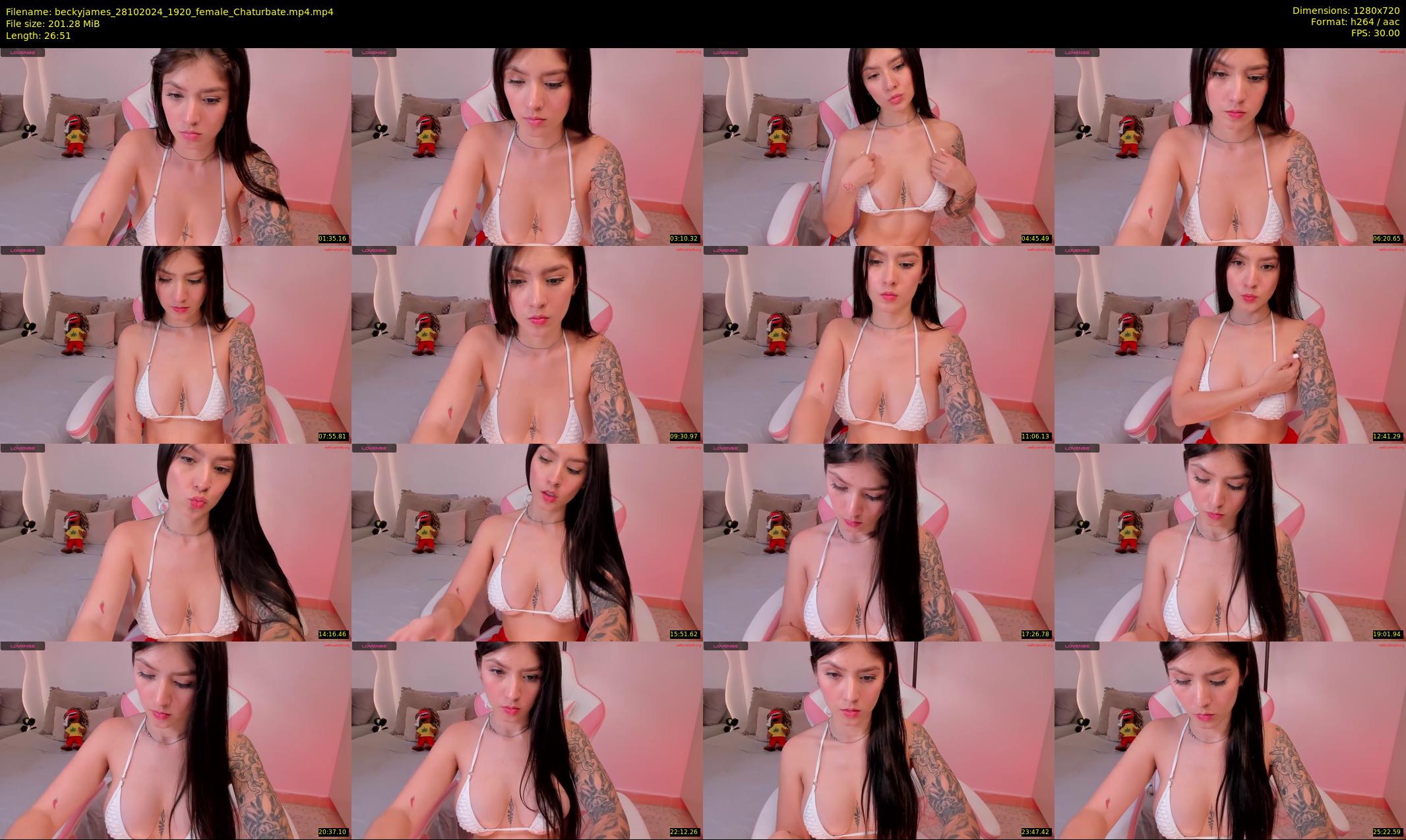 beckyjames — 27 minute Chaturbate female cam show recording, 720p, Oct 28, 2024