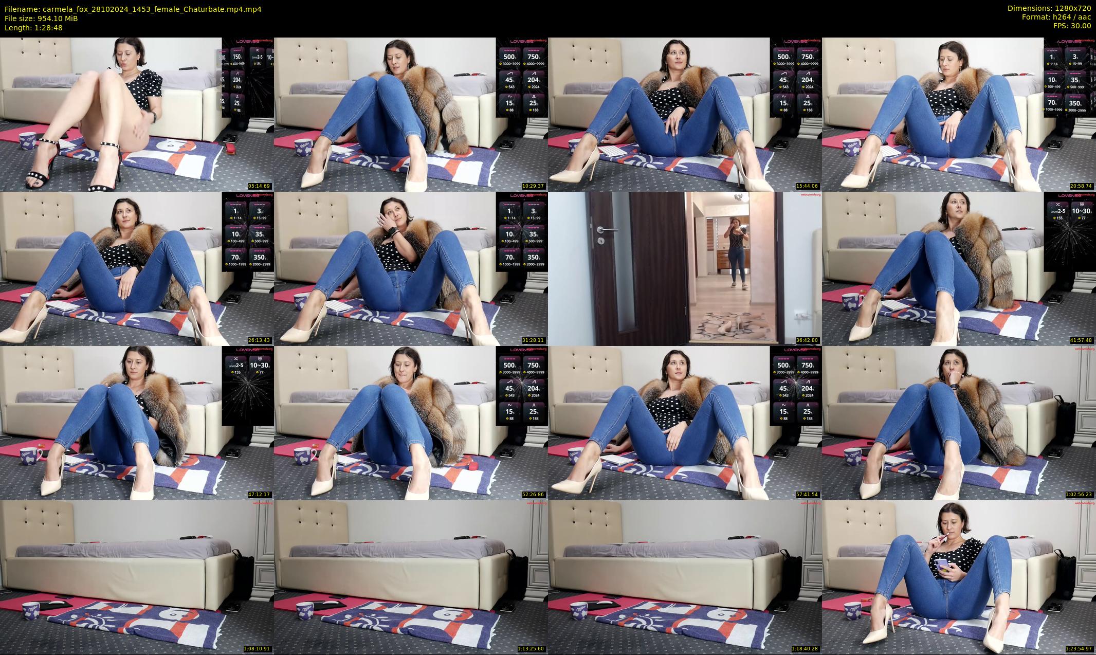 carmela_fox — 89 minute Chaturbate female cam show recording, 720p, Oct 28, 2024