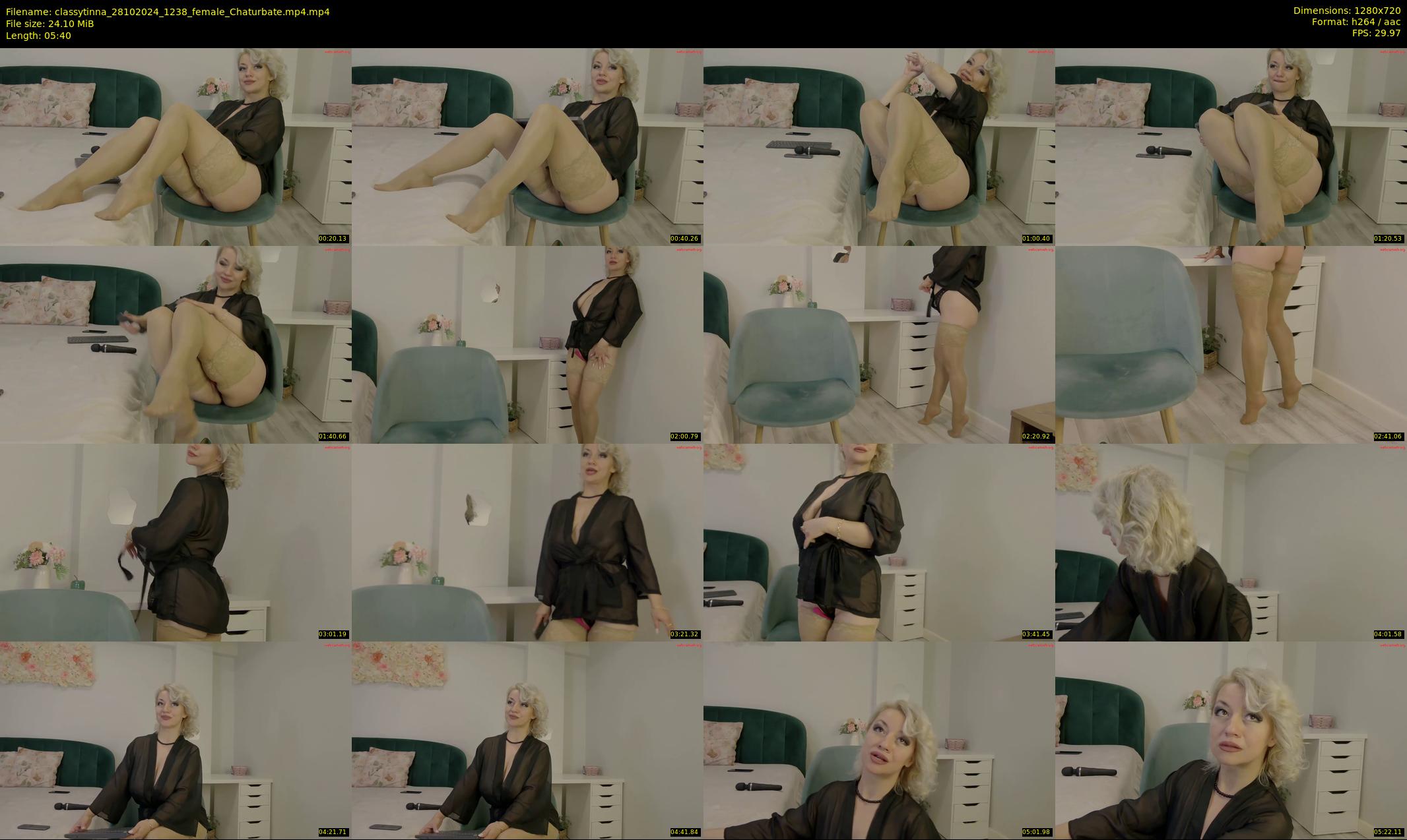 classytinna — 6 minute Chaturbate female cam show recording, 720p, Oct 28, 2024