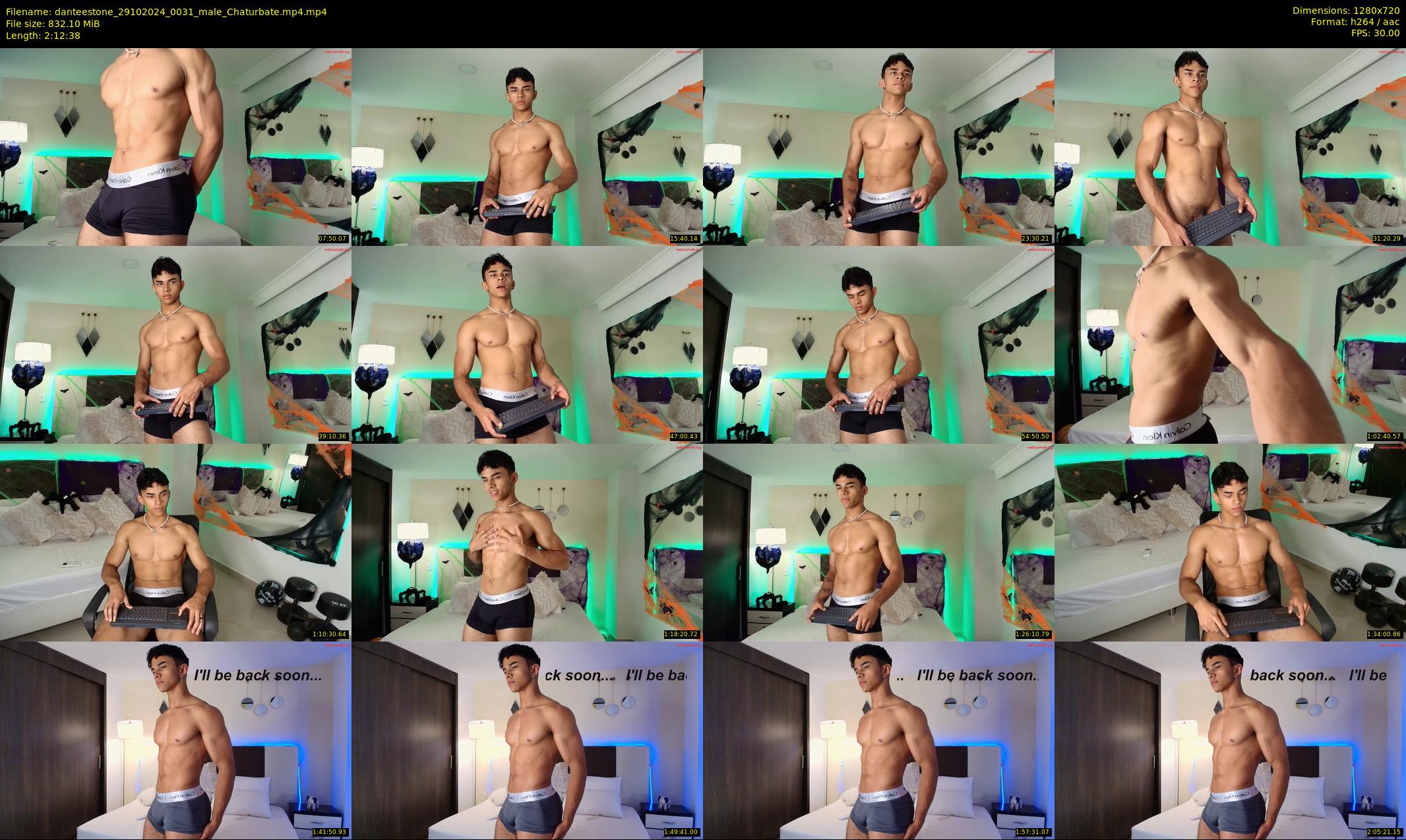 danteestone — 133 minute Chaturbate male cam show recording, 720p, Oct 29, 2024