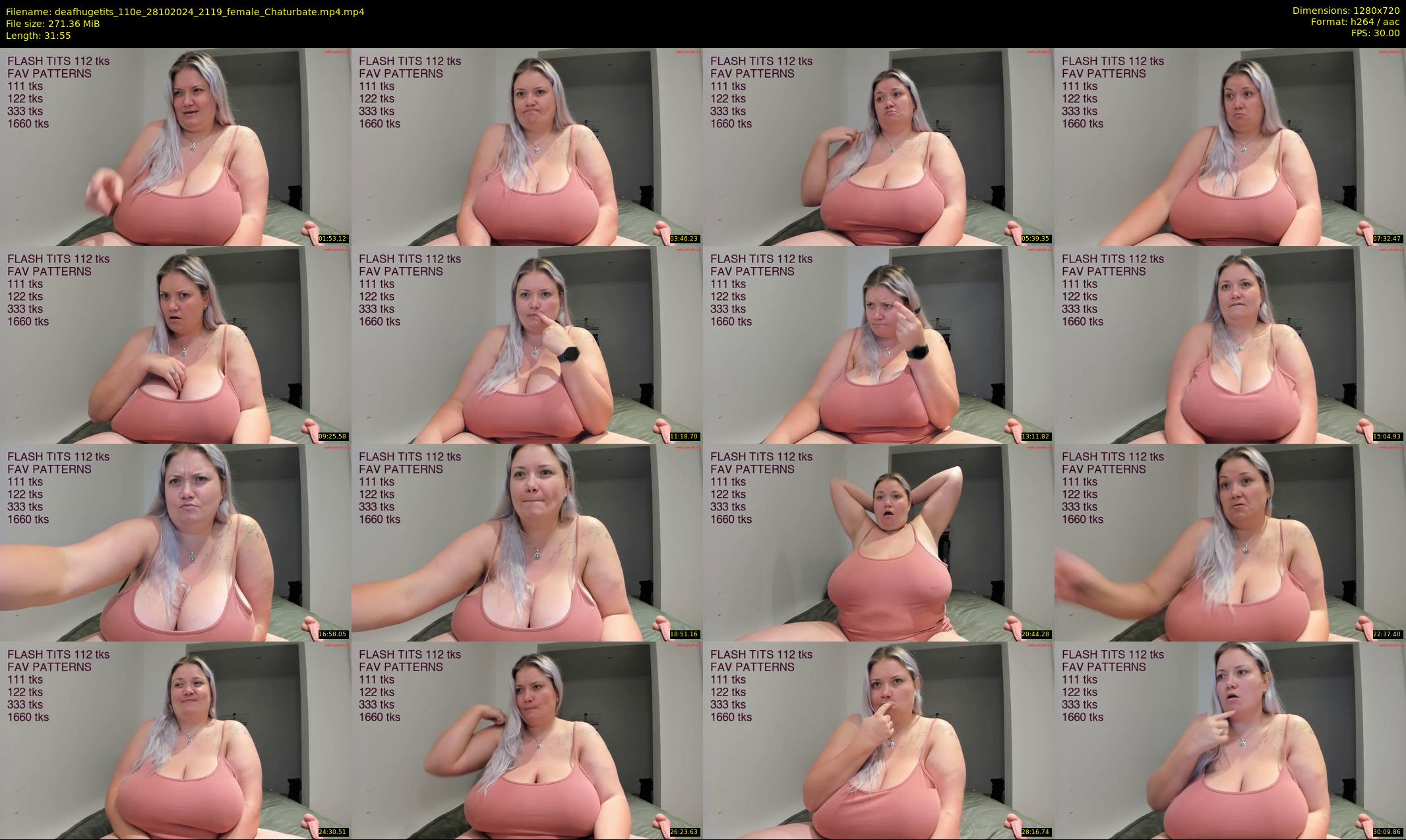 deafhugetits_110e — 32 minute Chaturbate female cam show recording, 720p, Oct 28, 2024
