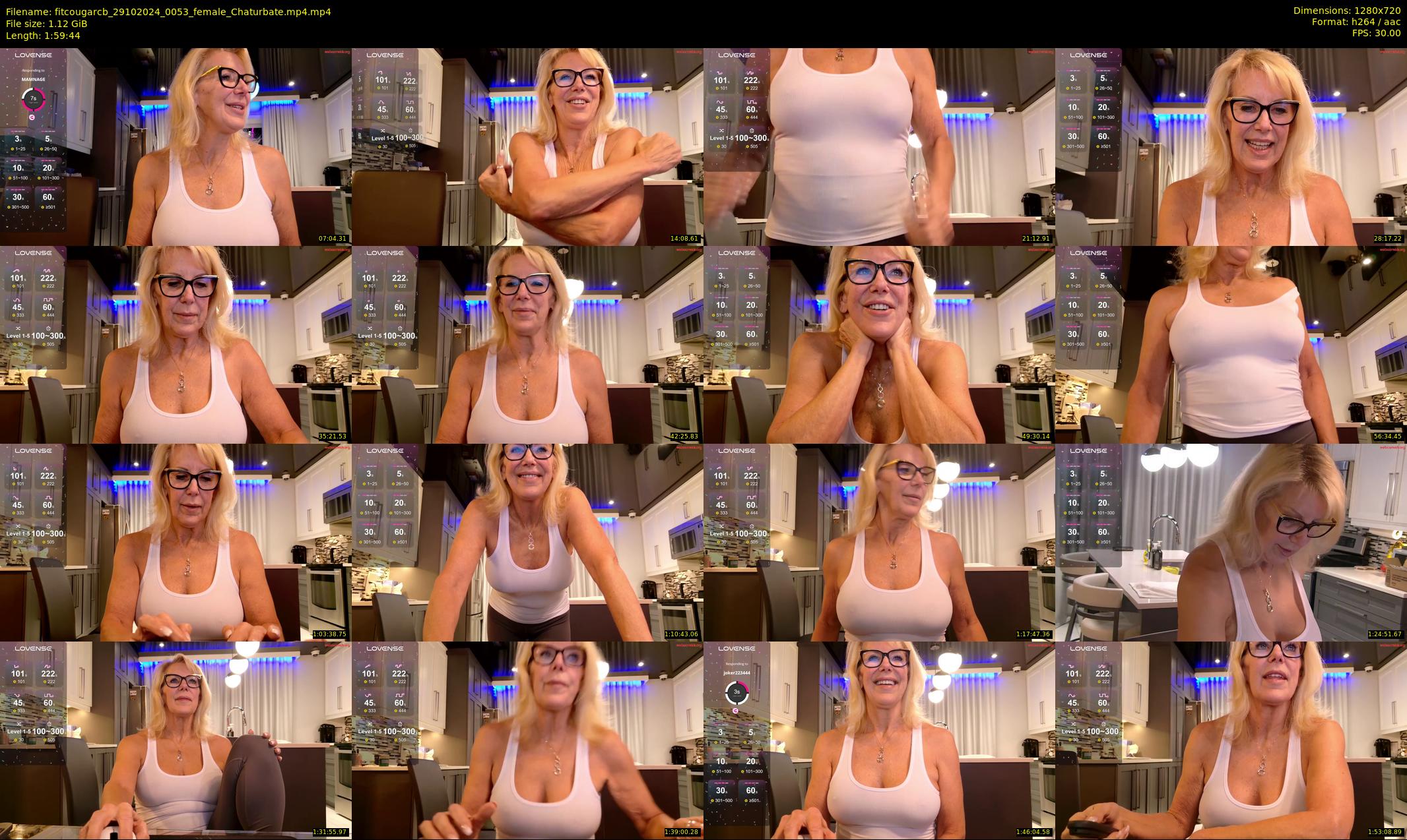 fitcougarcb — 120 minute Chaturbate female cam show recording, 720p, Oct 29, 2024