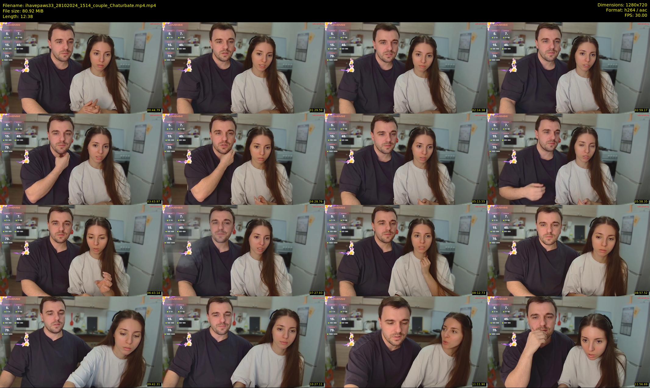ihavepaws33 — 13 minute Chaturbate couple cam show recording, 720p, Oct 28, 2024