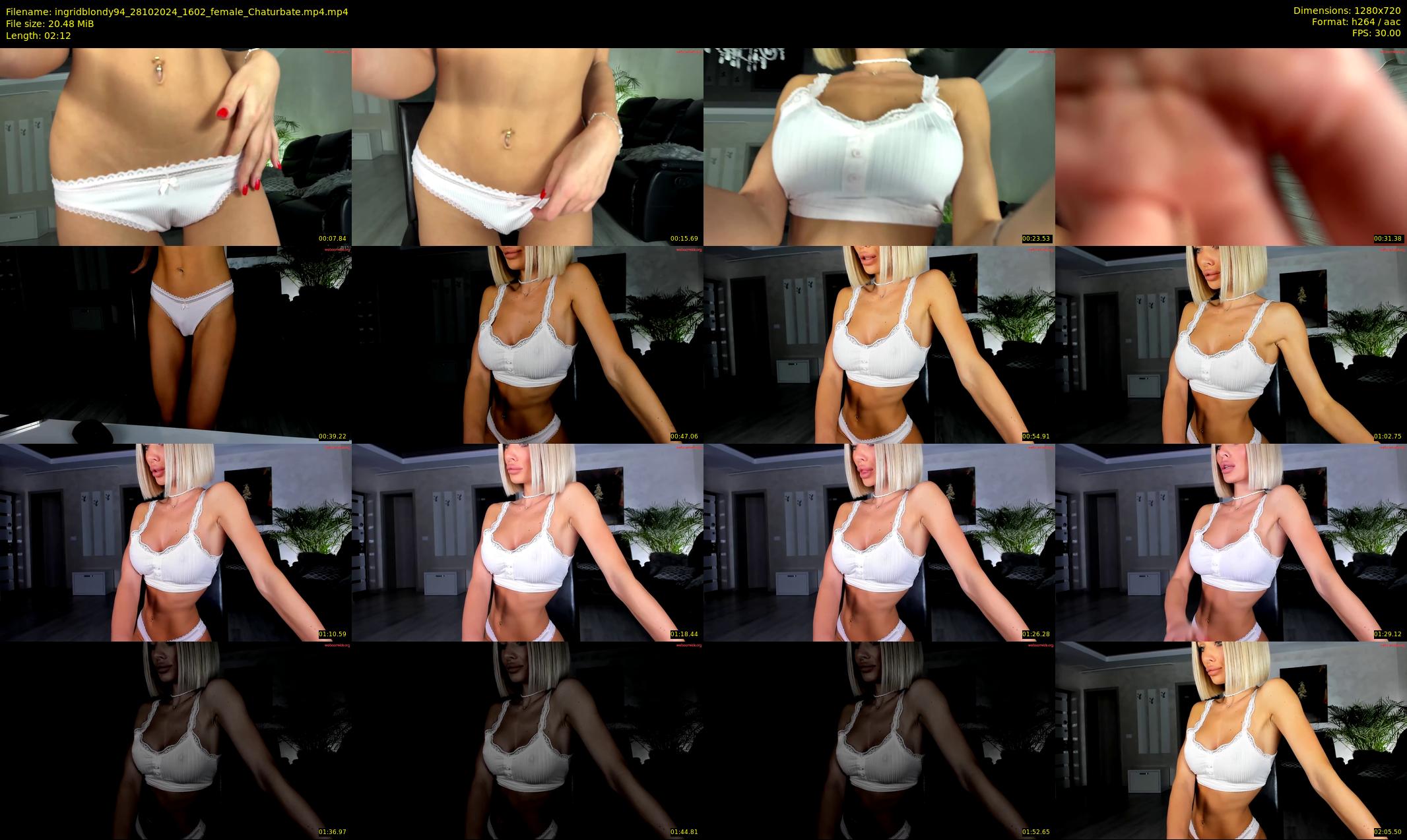 ingridblondy94 — 3 minute Chaturbate female cam show recording, 720p, Oct 28, 2024