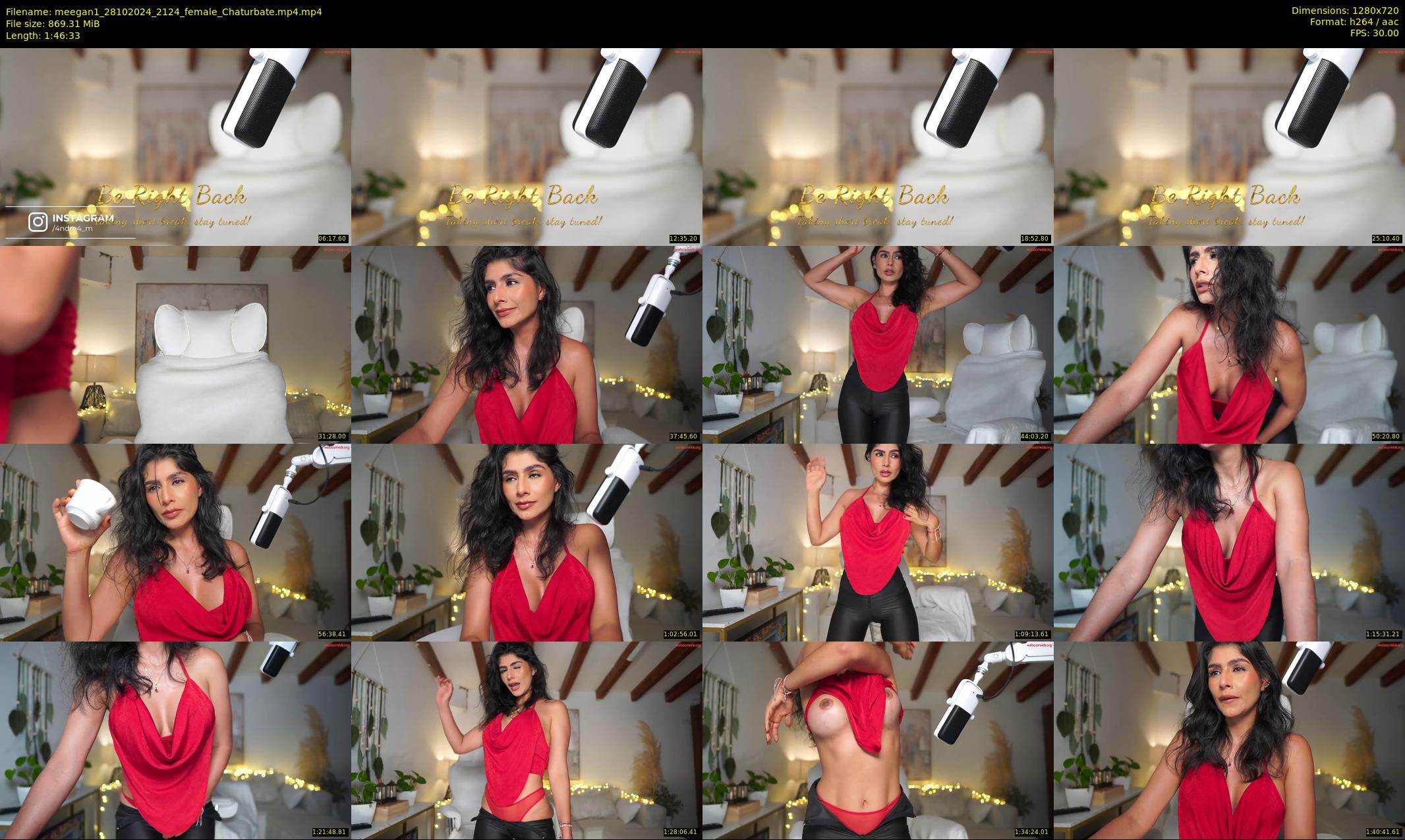 meegan1 — 107 minute Chaturbate female cam show recording, 720p, Oct 28, 2024