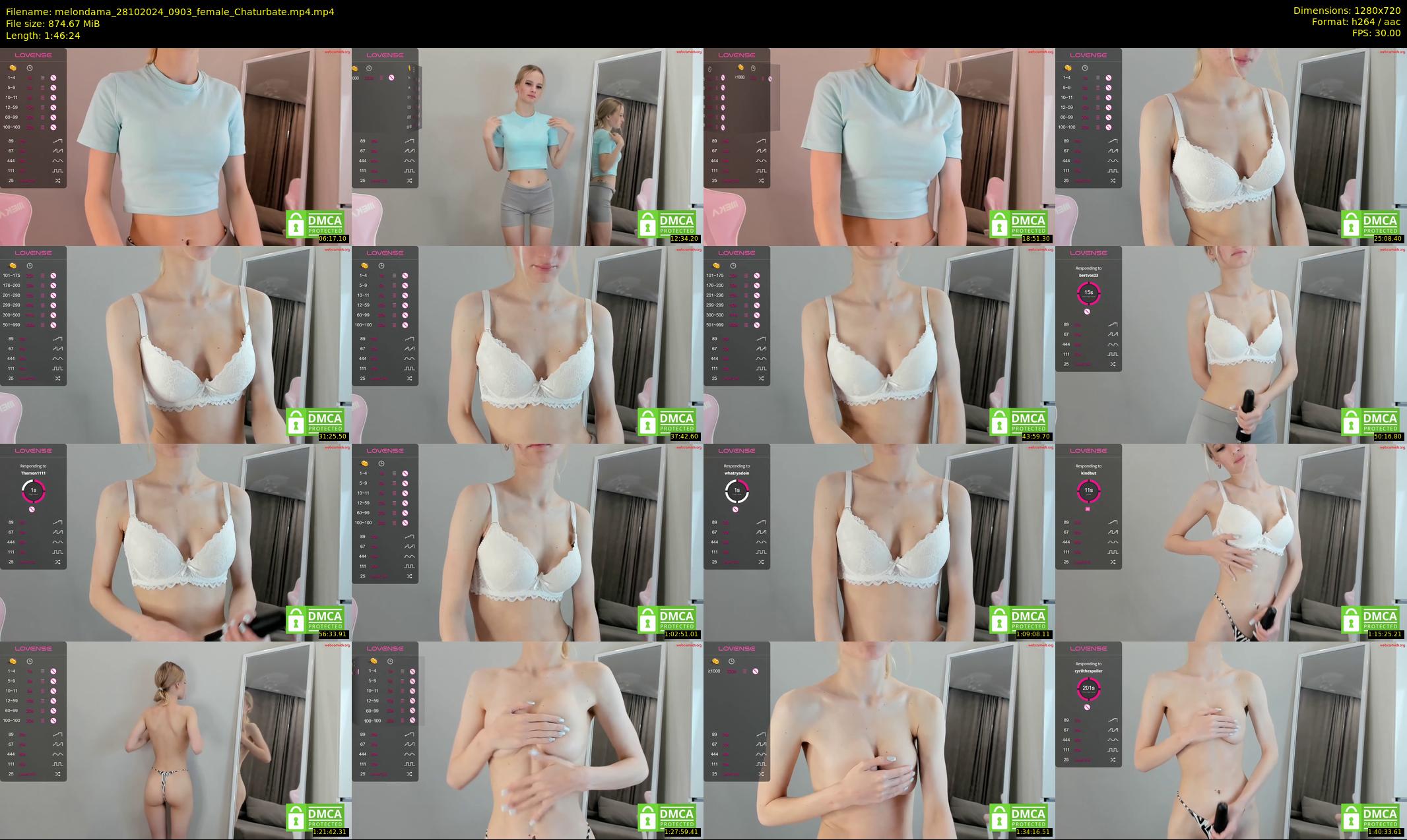 melondama — 107 minute Chaturbate female cam show recording, 720p, Oct 28, 2024