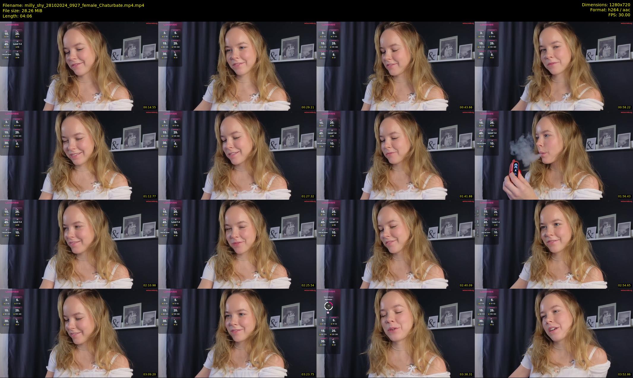 milly_shy — 5 minute Chaturbate female cam show recording, 720p, Oct 28, 2024