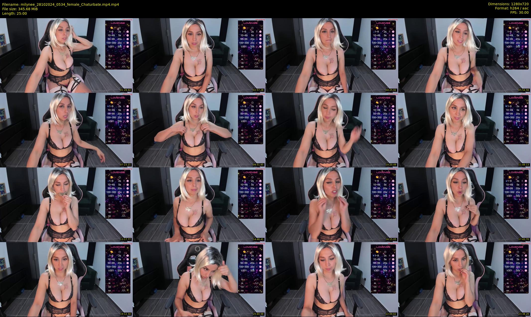 milynee — 25 minute Chaturbate female cam show recording, 720p, Oct 28, 2024