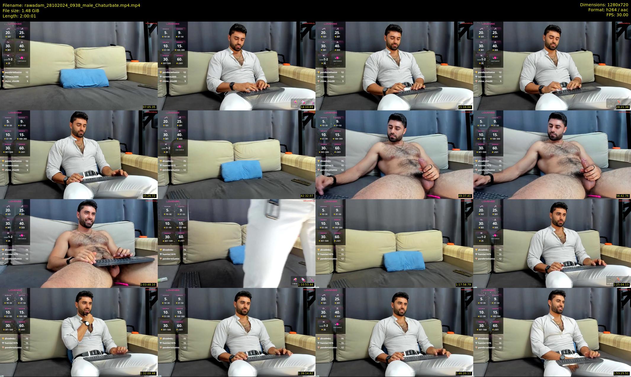 rawadam — 121 minute Chaturbate male cam show recording, 720p, Oct 28, 2024