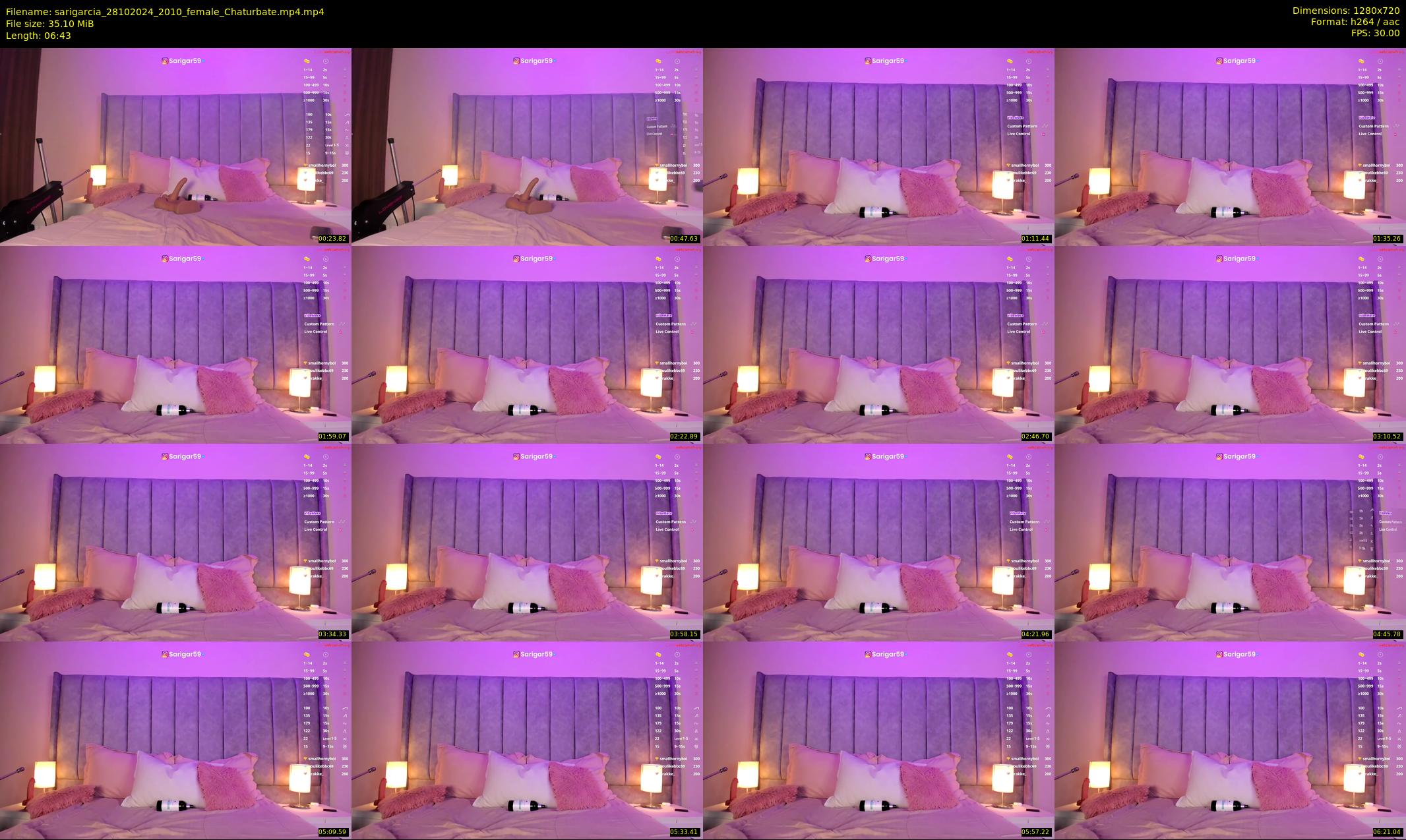 sarigarcia — 7 minute Chaturbate female cam show recording, 720p, Oct 28, 2024