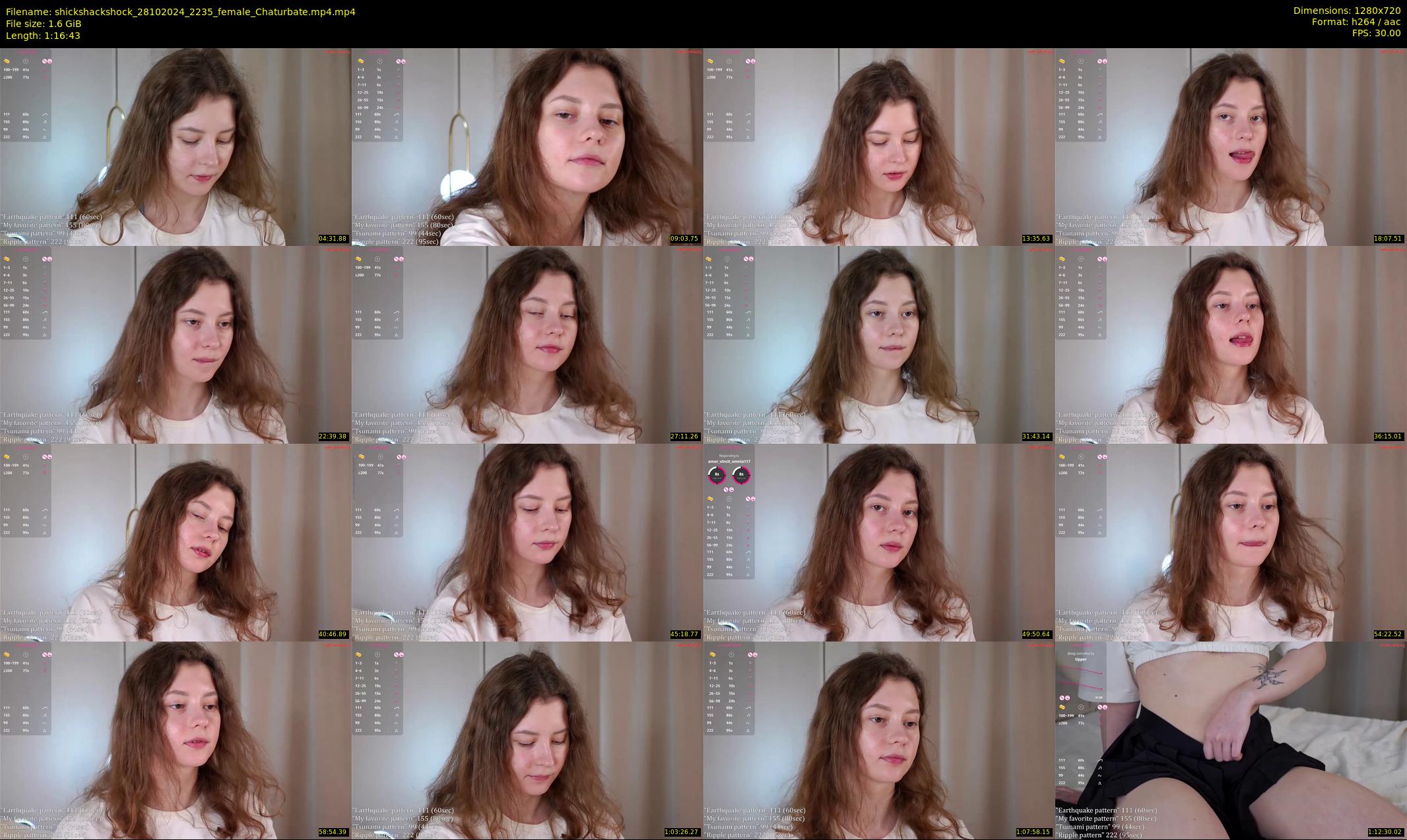 shickshackshock — 77 minute Chaturbate female cam show recording, 720p, Oct 28, 2024