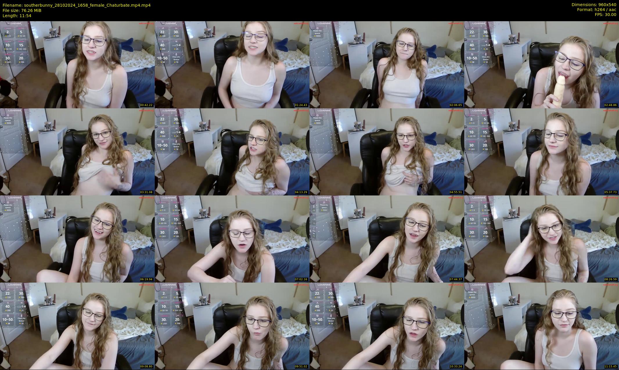 southerbunny — 12 minute Chaturbate female cam show recording, 480p, Oct 28, 2024
