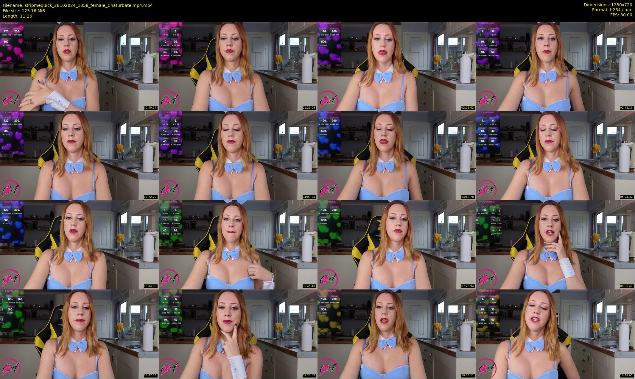 stripmequick — 12 minute Chaturbate female cam show recording, 720p, Oct 28, 2024