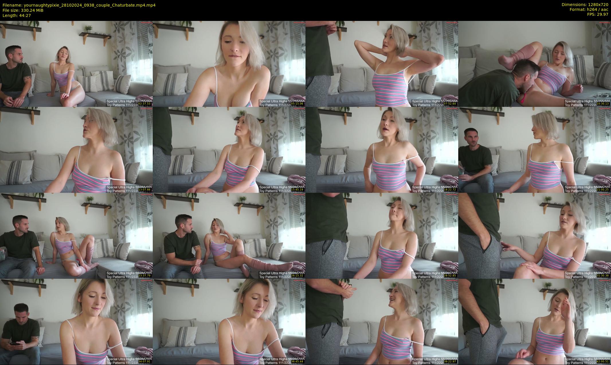 yournaughtypixie — 45 minute Chaturbate couple cam show recording, 720p, Oct 28, 2024